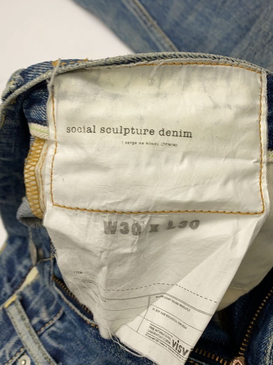 Visvim Blue Cotton Bottoms Social Sculpture Size US 30 / EU 46 - 4 Thumbnail
