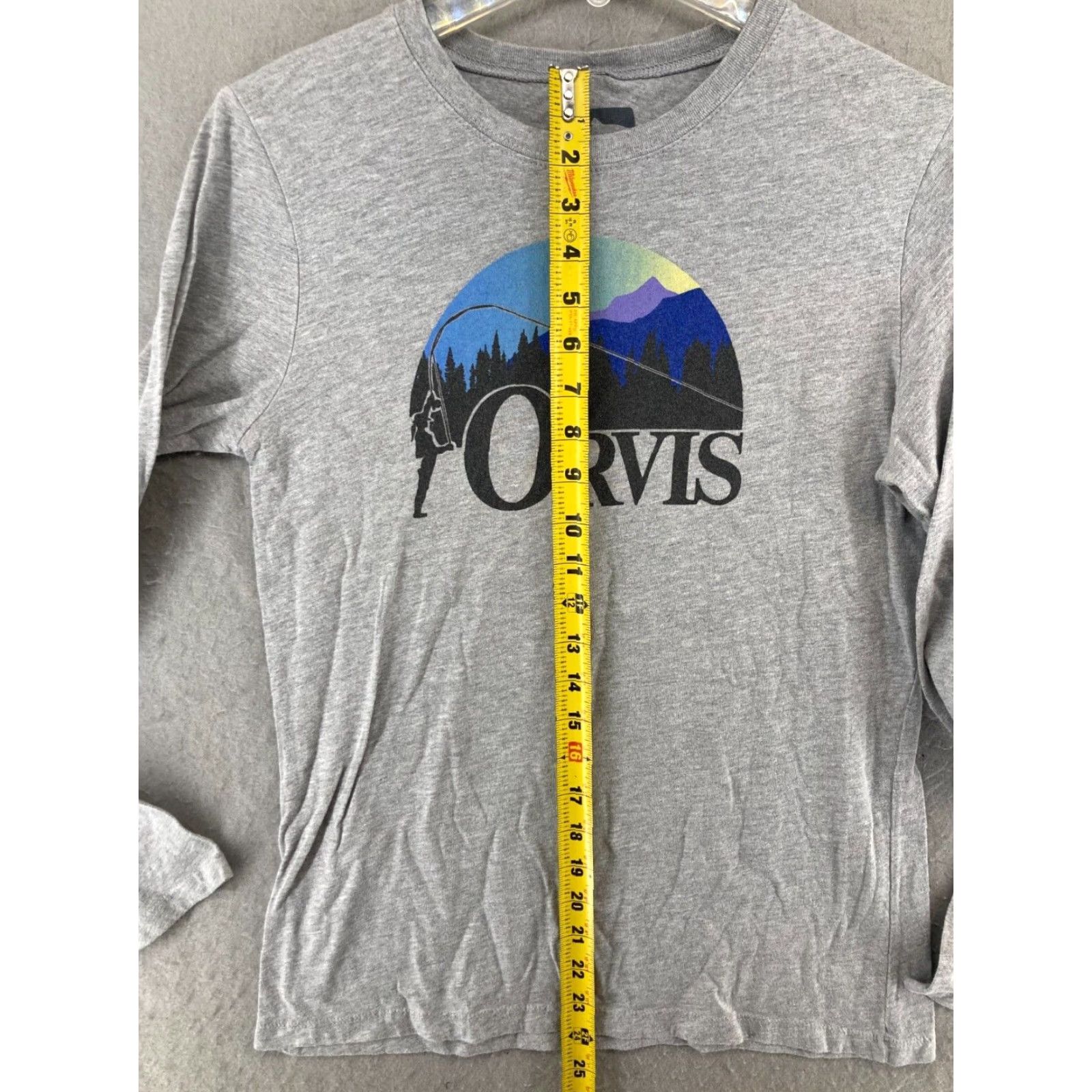 Orvis Orvis Mens Long Sleeve TShirt Medium Gray Logo Spellout Outdoor Size US M / EU 48-50 / 2 - 3 Thumbnail