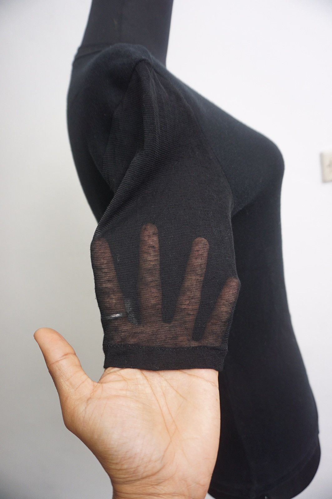 Issey Miyake × Sunao Kuwahara I.S Sunao Kuwahara mesh sleeve Shirt Size M / US 6-8 / IT 42-44 - 5 Thumbnail