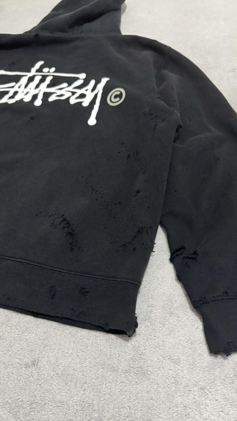 Stussy Hoodie Stussy 🔥🤯 2010s vintage trashed hoodie Size US L / EU 52-54 / 3 - 9 Thumbnail