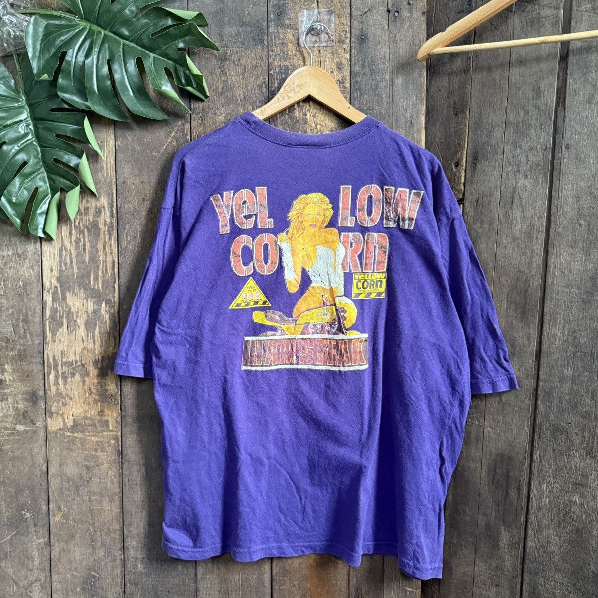 YELLOW CORN Vintage Yellow Corn Racing Hamsteak Tshirt Size US XL / EU 56 / 4 - 1 Thumbnail