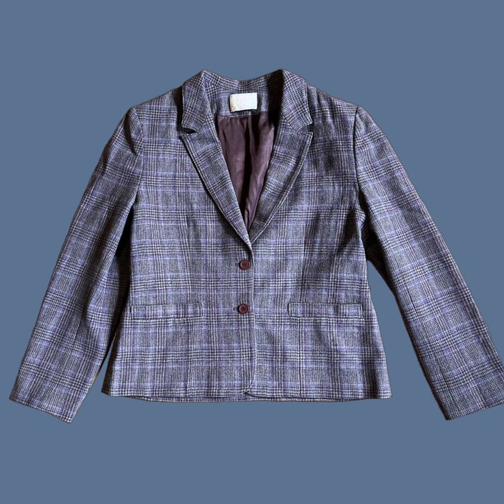 Pendleton VINTAGE Pendleton Blazer Women’s 14 Beige Purple Tartan Plaid Shirt Size XL / US 12-14 / IT 48-50 - 1 Thumbnail
