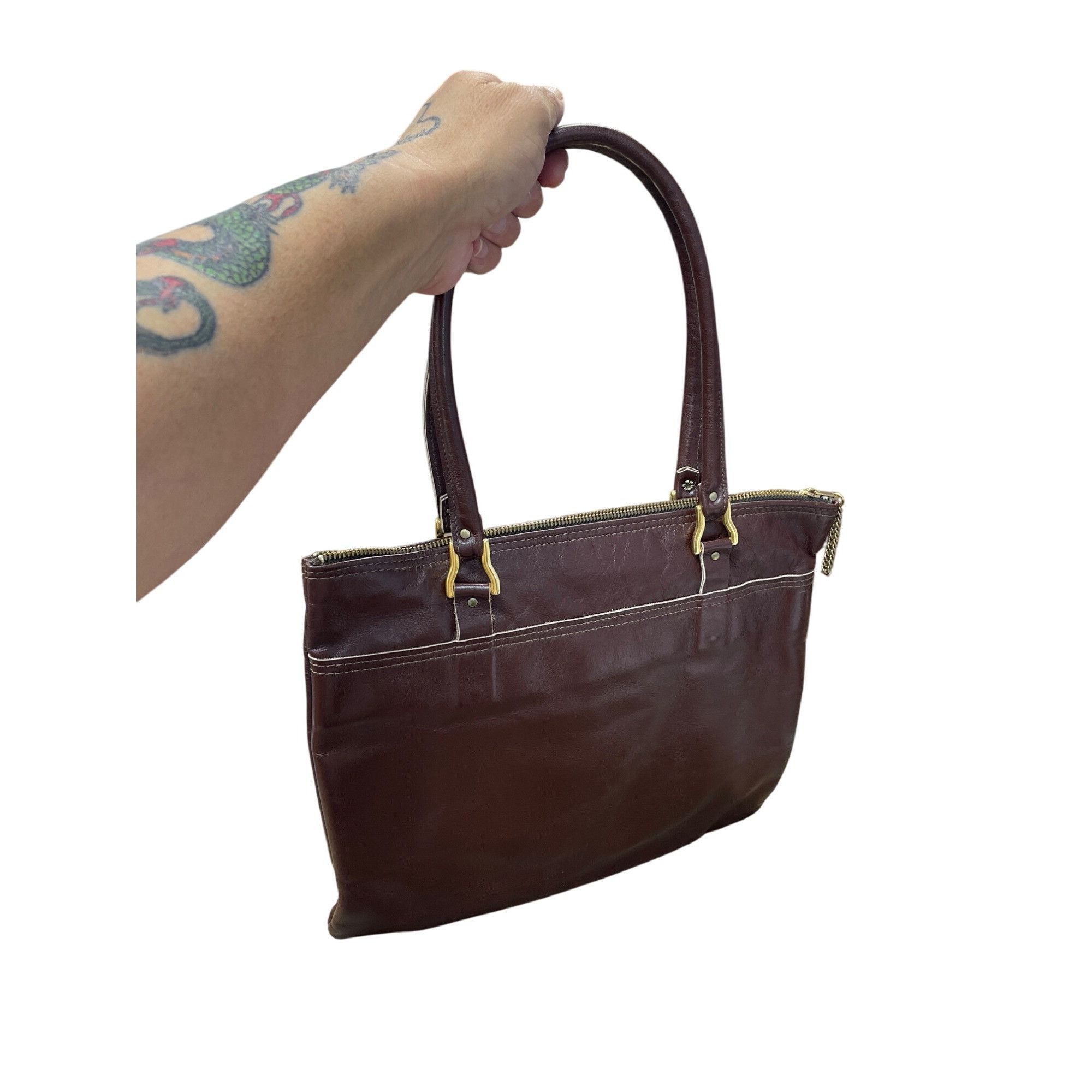 Other Moiseff Original BLS womans brown leather shoulder handbag M Size ONE SIZE - 9 Thumbnail