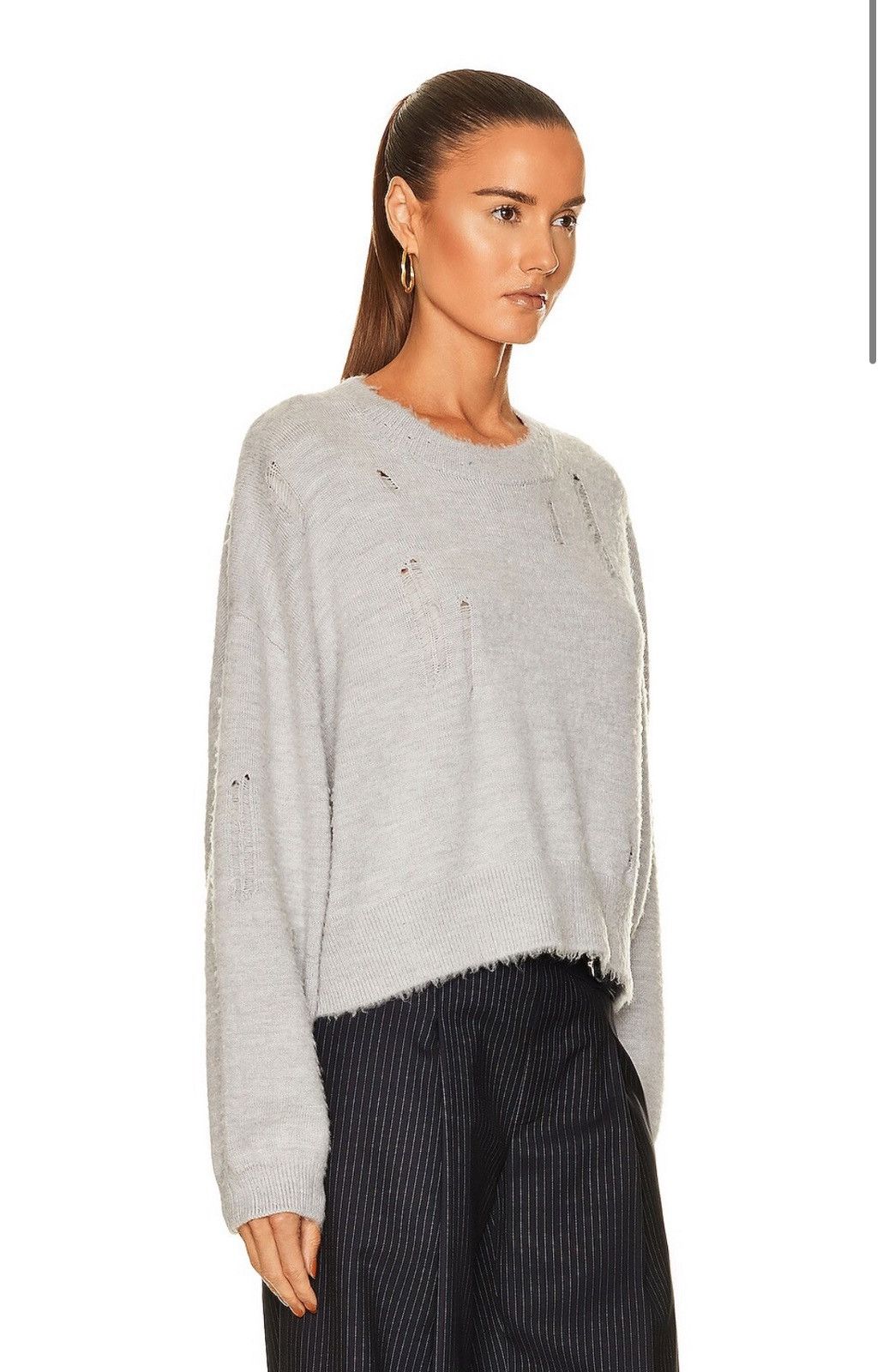 R13 Cropped Shaggy Oversized Sweater large Size L / US 10 / IT 46 - 16 Thumbnail