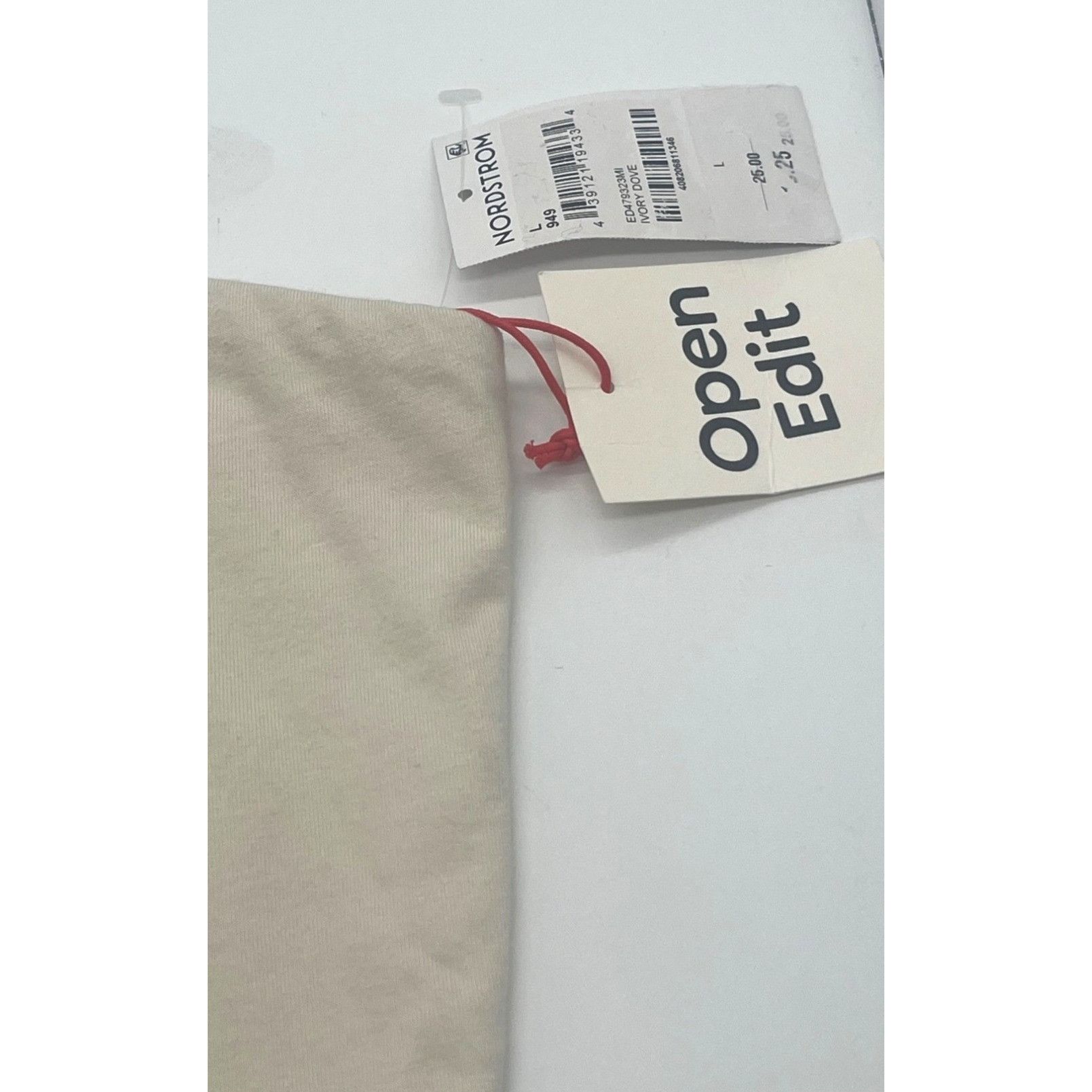 Other Open Edit Women's Spaghetti Strap Crop Tank Top, Ivory Dove, Size L / US 10 / IT 46 - 4 Thumbnail