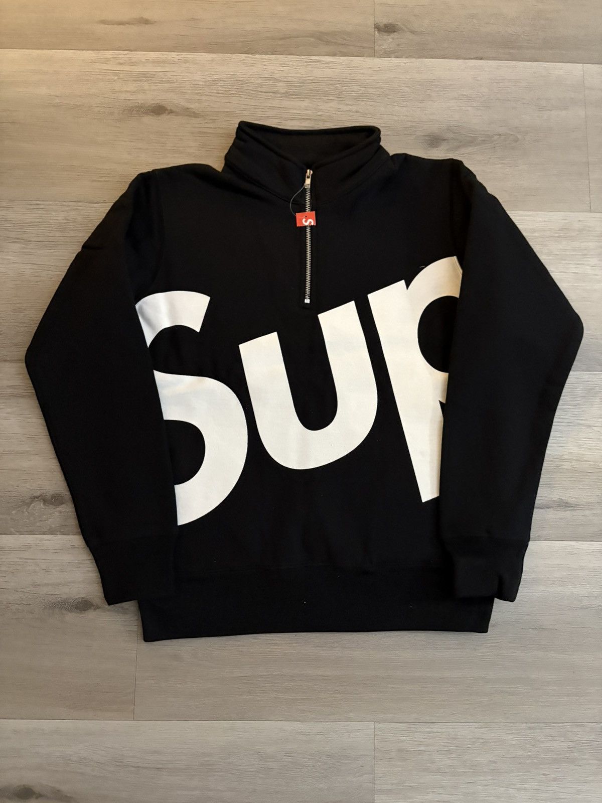 Nike × Supreme Supreme Nike Half Zip Hooded Sweatshirt Black | Grailed