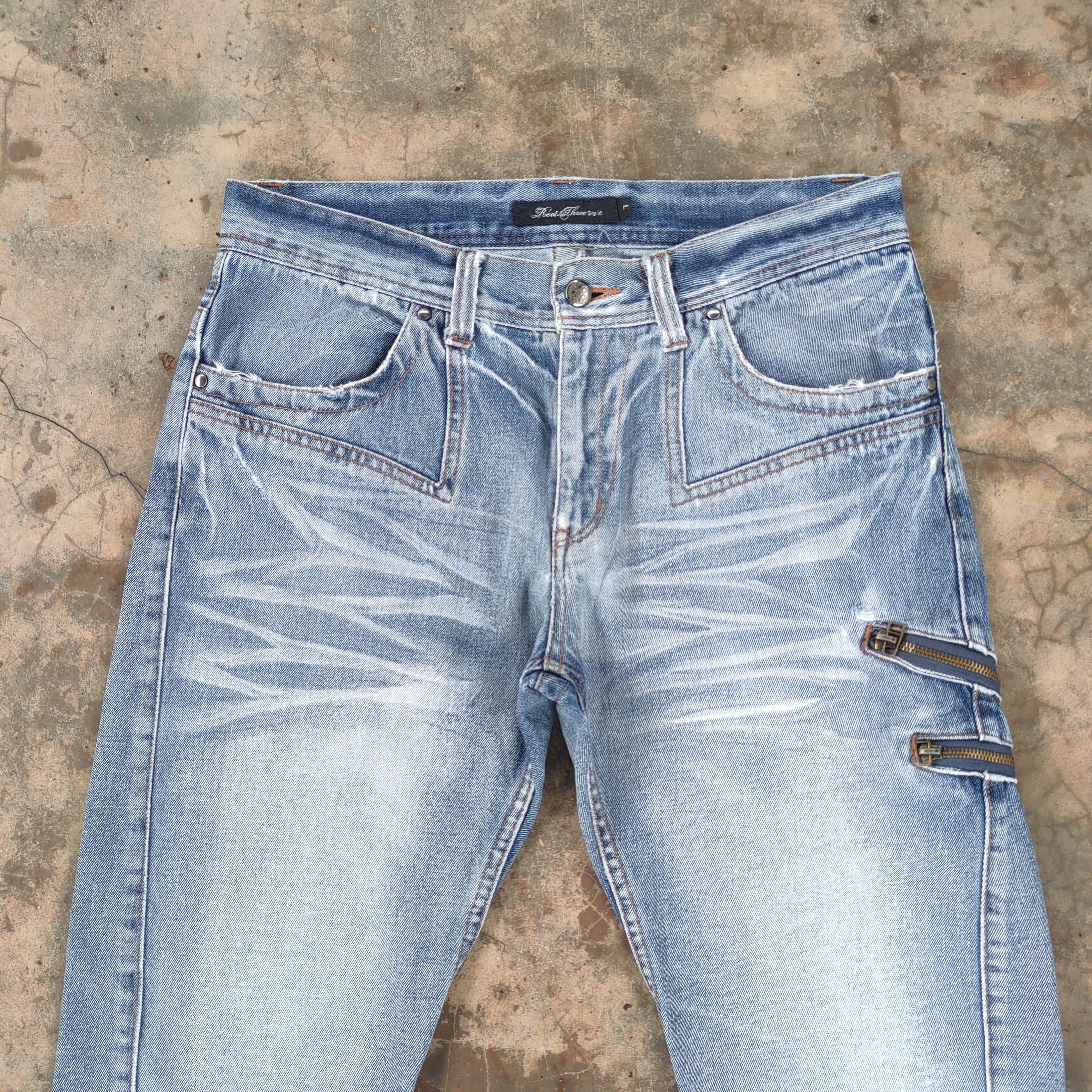 Roots Vintage root Flare faded jeans denin Cargo pants Size US 34 / EU 50 - 3 Thumbnail