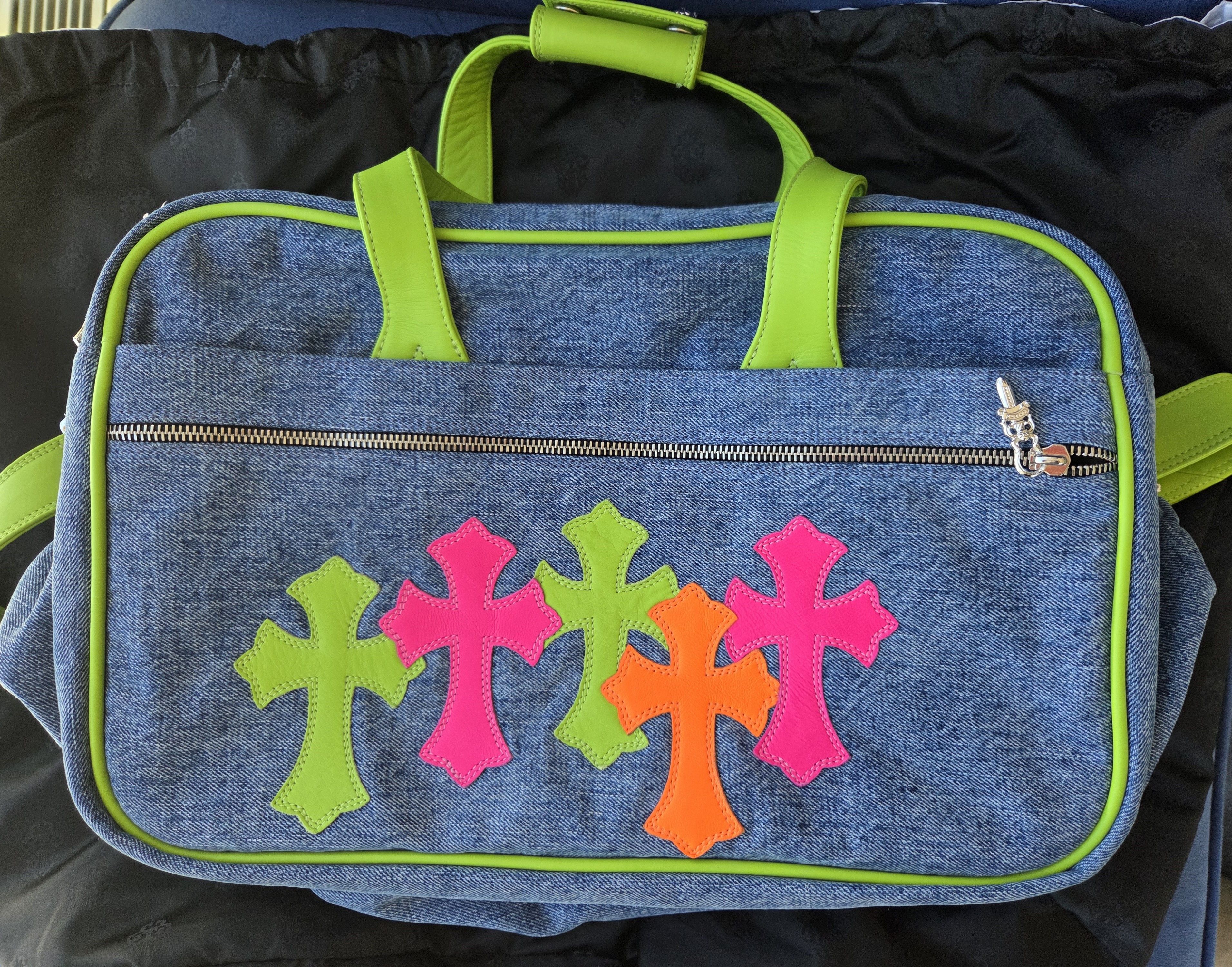Chrome Hearts Chrome Hearts Denim cross patch gym large travel bag Size ONE SIZE - 2 Thumbnail