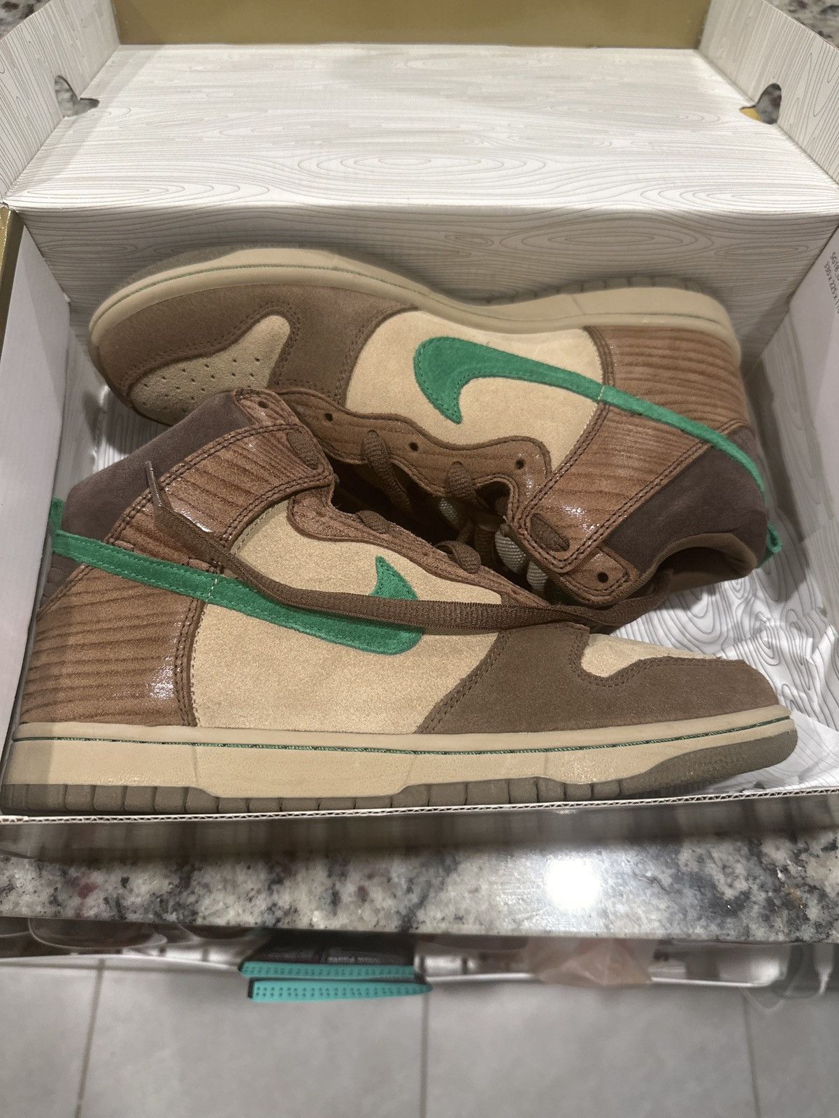 Nike nike sb dunk high tweed wood deck Size US 8.5 / EU 41-42 - 5 Thumbnail