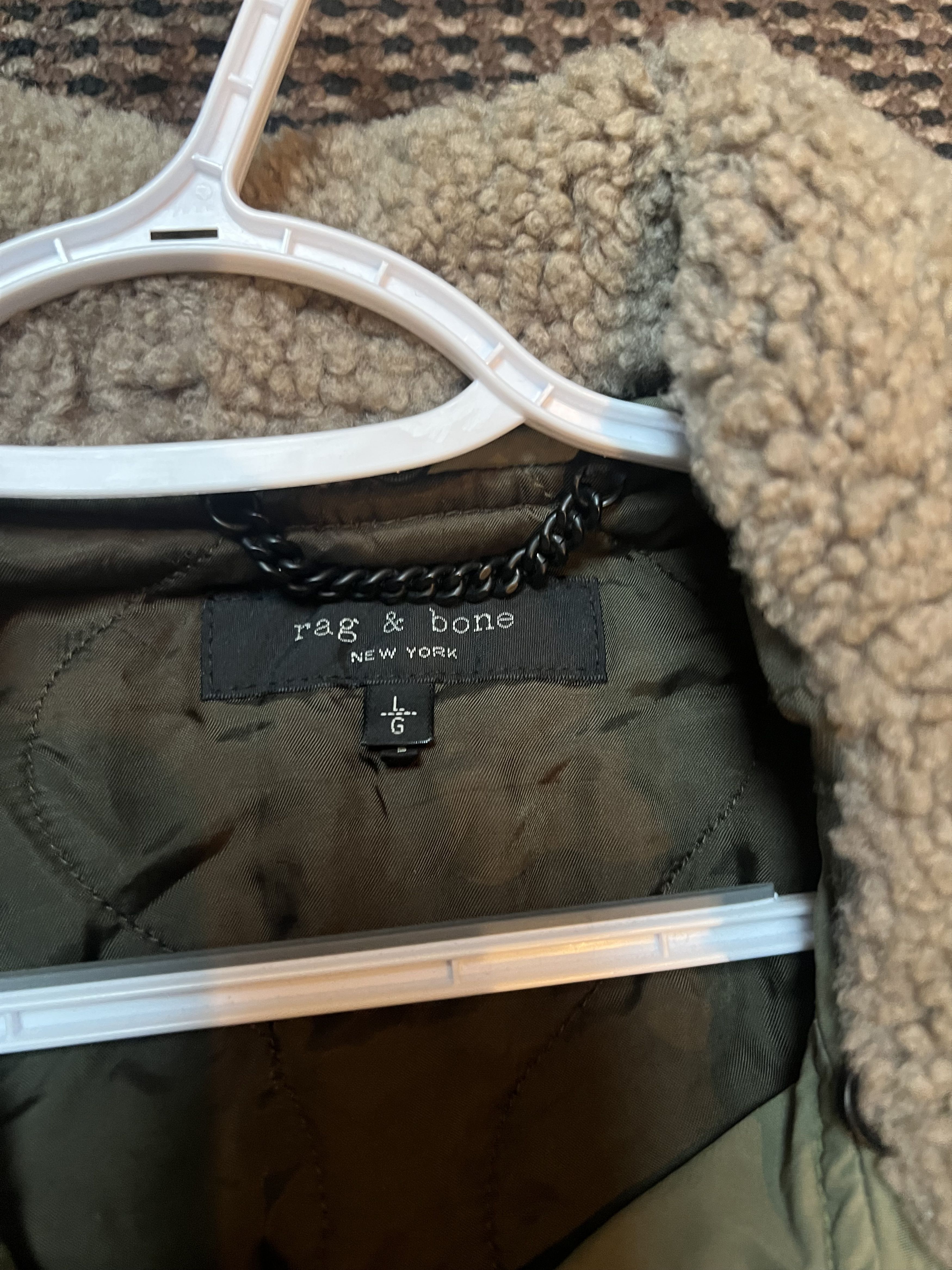 Rag & Bone Rag & Bone Quilted Bomber Jacket with Sherpa Collar Size US L / EU 52-54 / 3 - 2 Thumbnail
