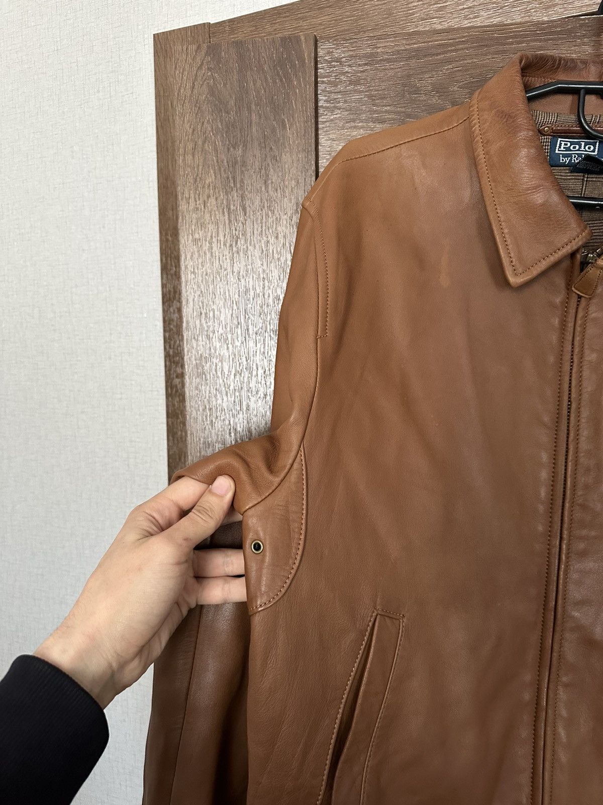Polo Ralph Lauren RL Vintage Brown Leather Jacket 90s
