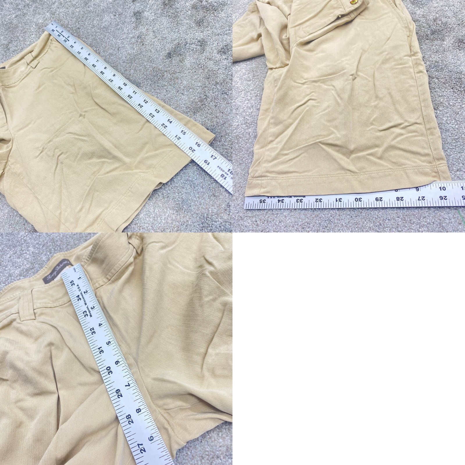 Tommy Bahama Tommy Bahama Silk Shorts Women Size 2 Beige 100% Silk Beach, Golf, Walking Chino Flat Front Button Front Women Mens Girls Size 26" / US 2 / IT 38 - 8 Thumbnail