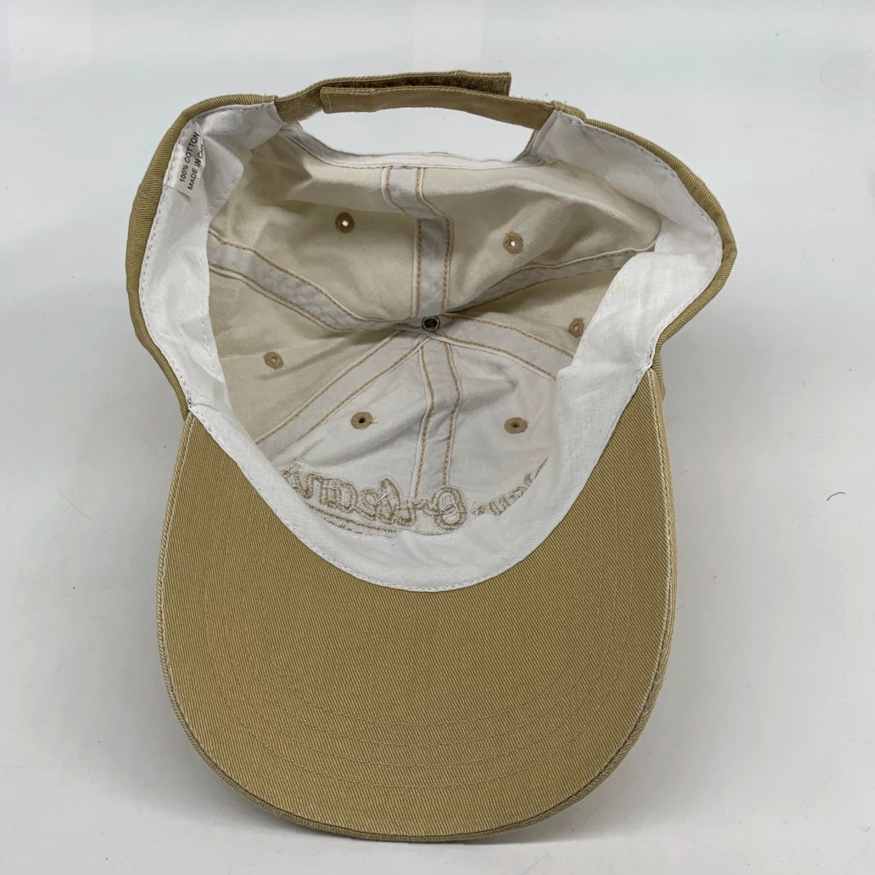 Vintage New Orleans Bourbon Street Baseball Cap Mens Tan Adjustable Strap Cotton Solid Sports All Season Cap Size ONE SIZE - 5 Thumbnail