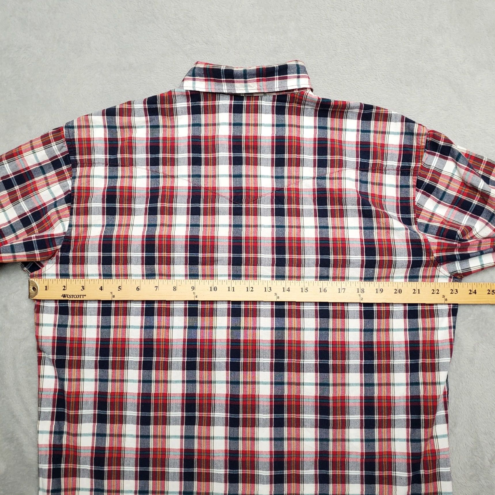 Wrangler Wrangler Shirt Mens L Black Red Plaid Pearl Snap Short Sleeve Western Casual Size US L / EU 52-54 / 3 - 8 Thumbnail