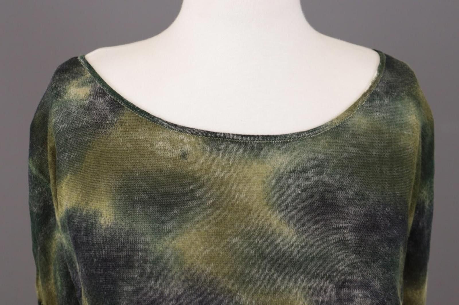 Designer BA&SH Multicolor Printed Linen Knit Top Blouse Size 1 Size M / US 6-8 / IT 42-44 - 4 Thumbnail