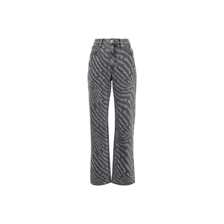 Alexander Wang Alexander Wang Letter Print Straight Leg Jeans - Size 26" / US 2 / IT 38 - 1 Thumbnail