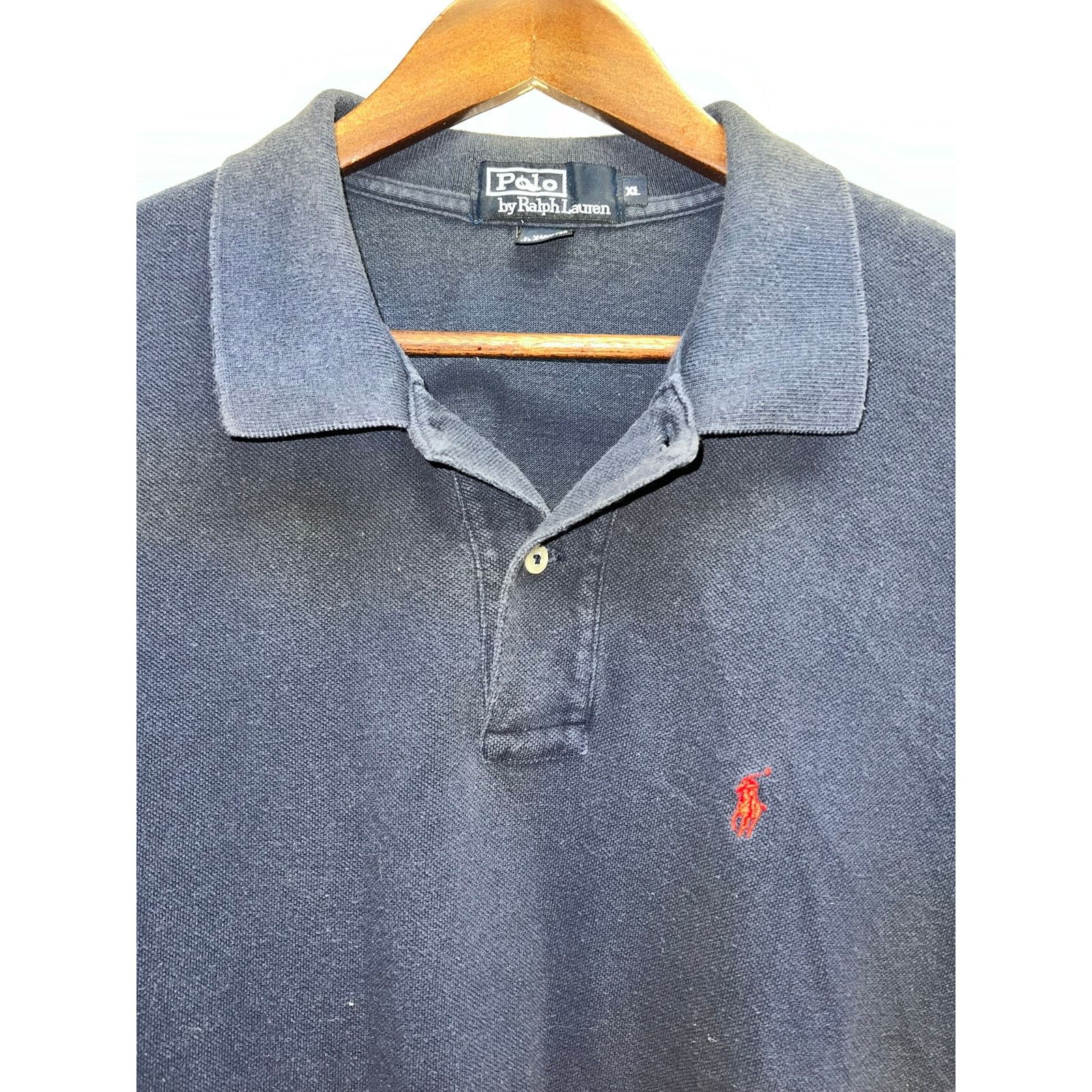 Polo Ralph Lauren Vintage Polo Ralph Lauren Black Polo Shirt PRL VTG Mens XL Size US XL / EU 56 / 4 - 2 Thumbnail