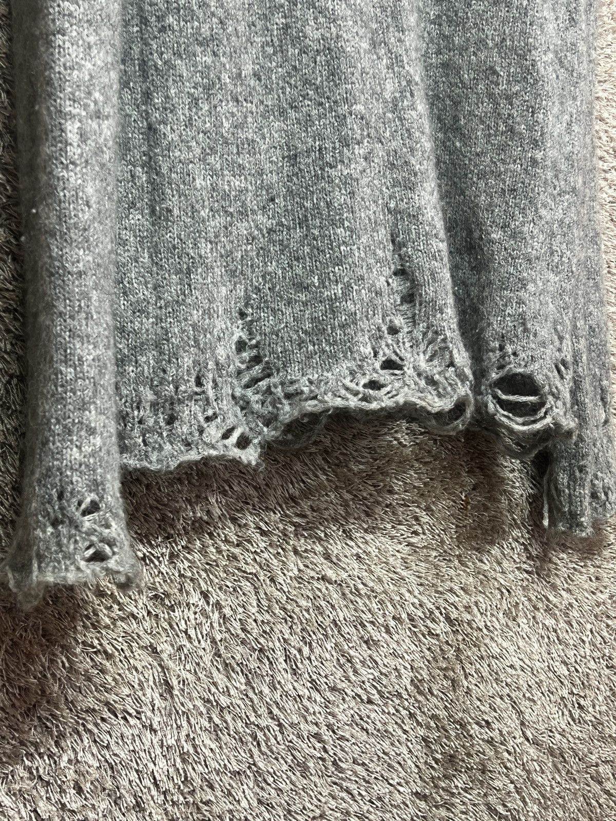 Number (N)ine 09AW Mohair Destroyed Grunge Knit Size US L / EU 52-54 / 3 - 4 Thumbnail