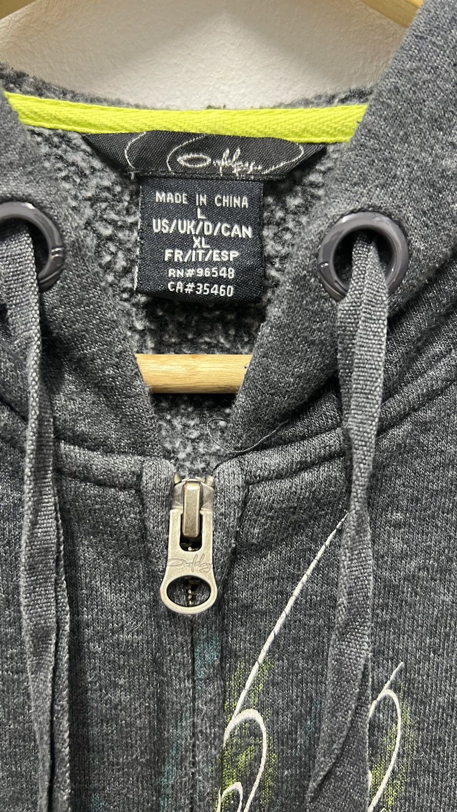 Oakley × Vintage Vintage Oakley Big Logo Zip Hoodie Size US L / EU 52-54 / 3 - 5 Thumbnail