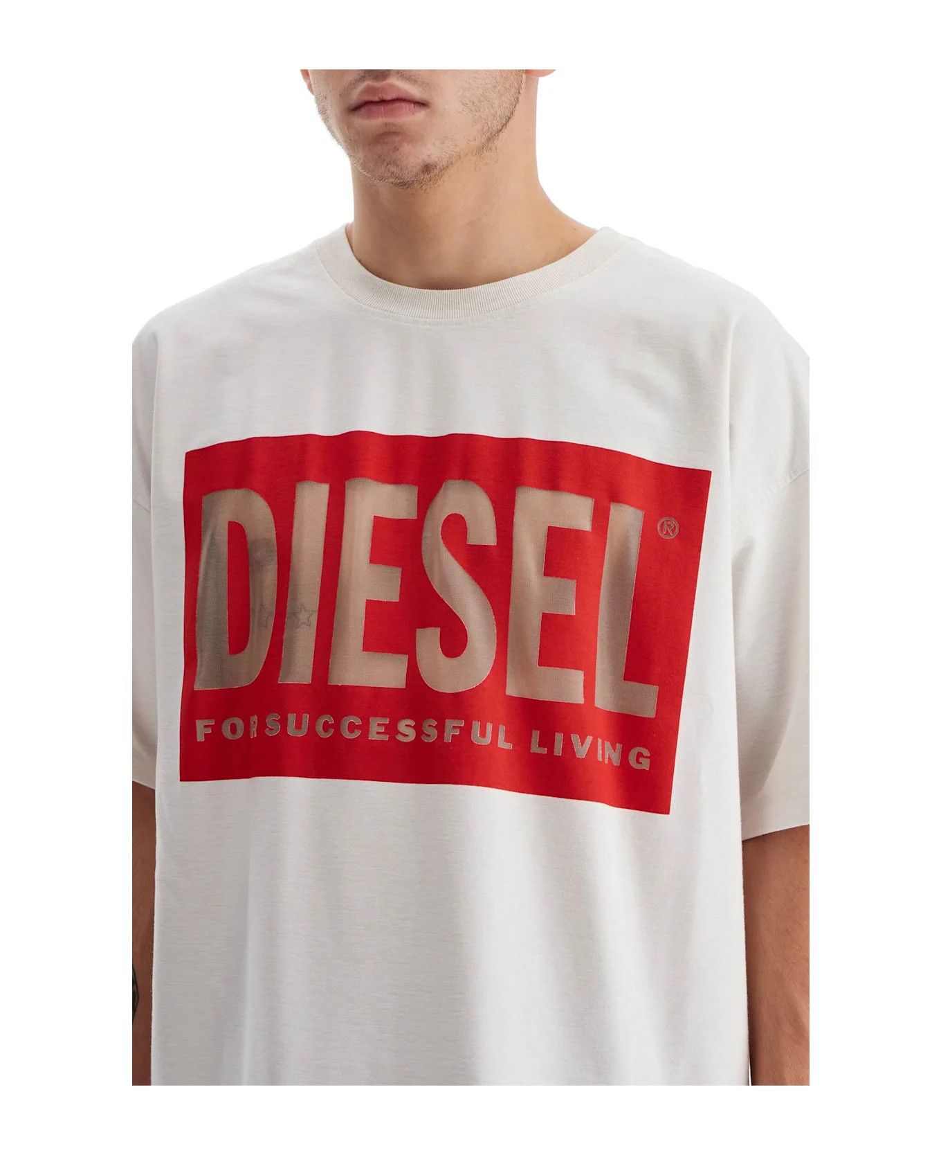 Diesel o1mle1025 T-Box S4 T-Shirt in White Size US L / EU 52-54 / 3 - 4 Thumbnail