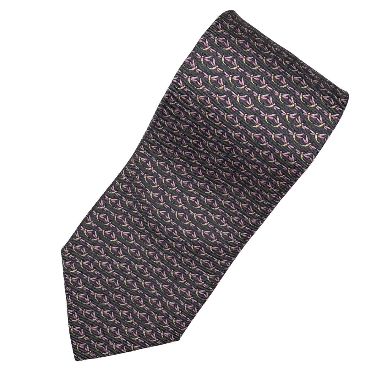 Salvatore Ferragamo Salvatore Ferragamo Silk Tie, Gray, Made in Italy, Like New Size ONE SIZE - 2 Thumbnail