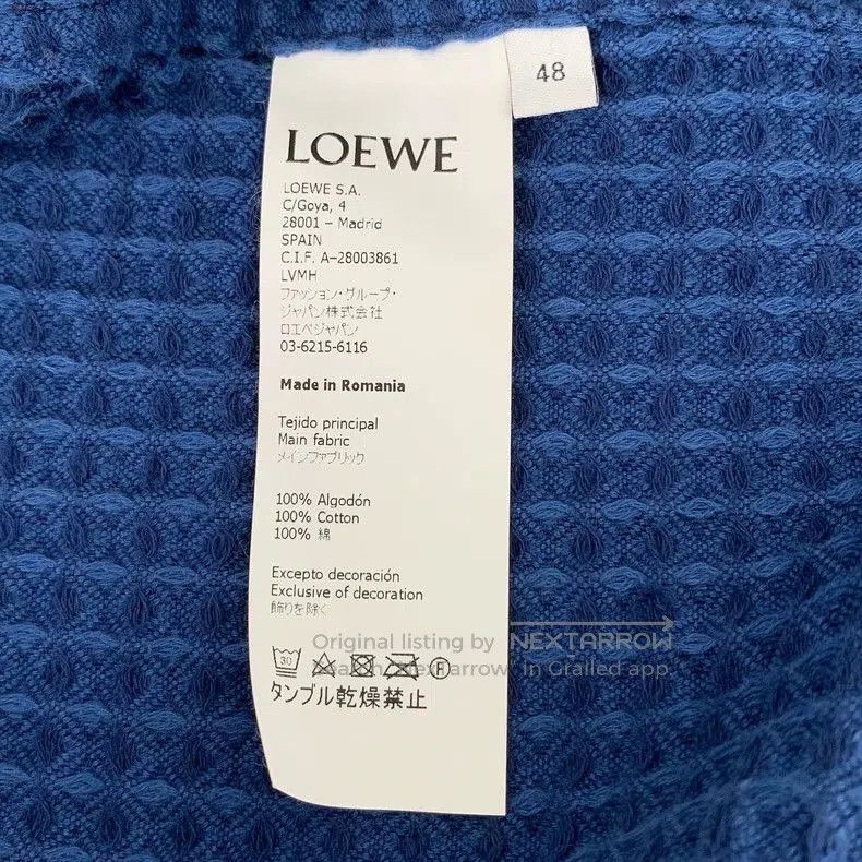 Loewe Loewe blue lettered embroidery hooded drawstring fringe nee Size US M / EU 48-50 / 2 - 6 Thumbnail