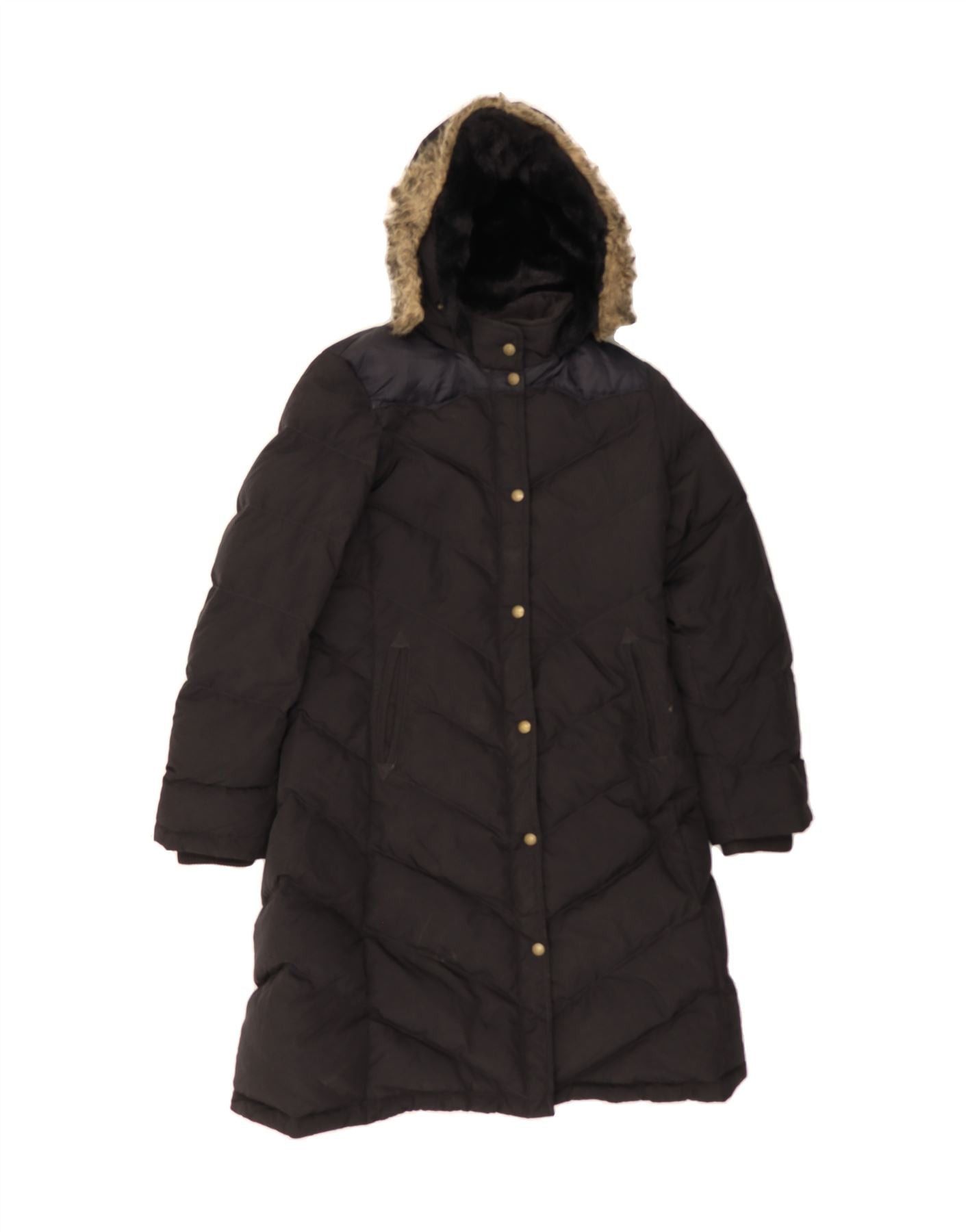 Polo Ralph Lauren Womens Hooded Padded Coat UK 14 Medium Black Nylon Size M / US 6-8 / IT 42-44 - 1 Thumbnail
