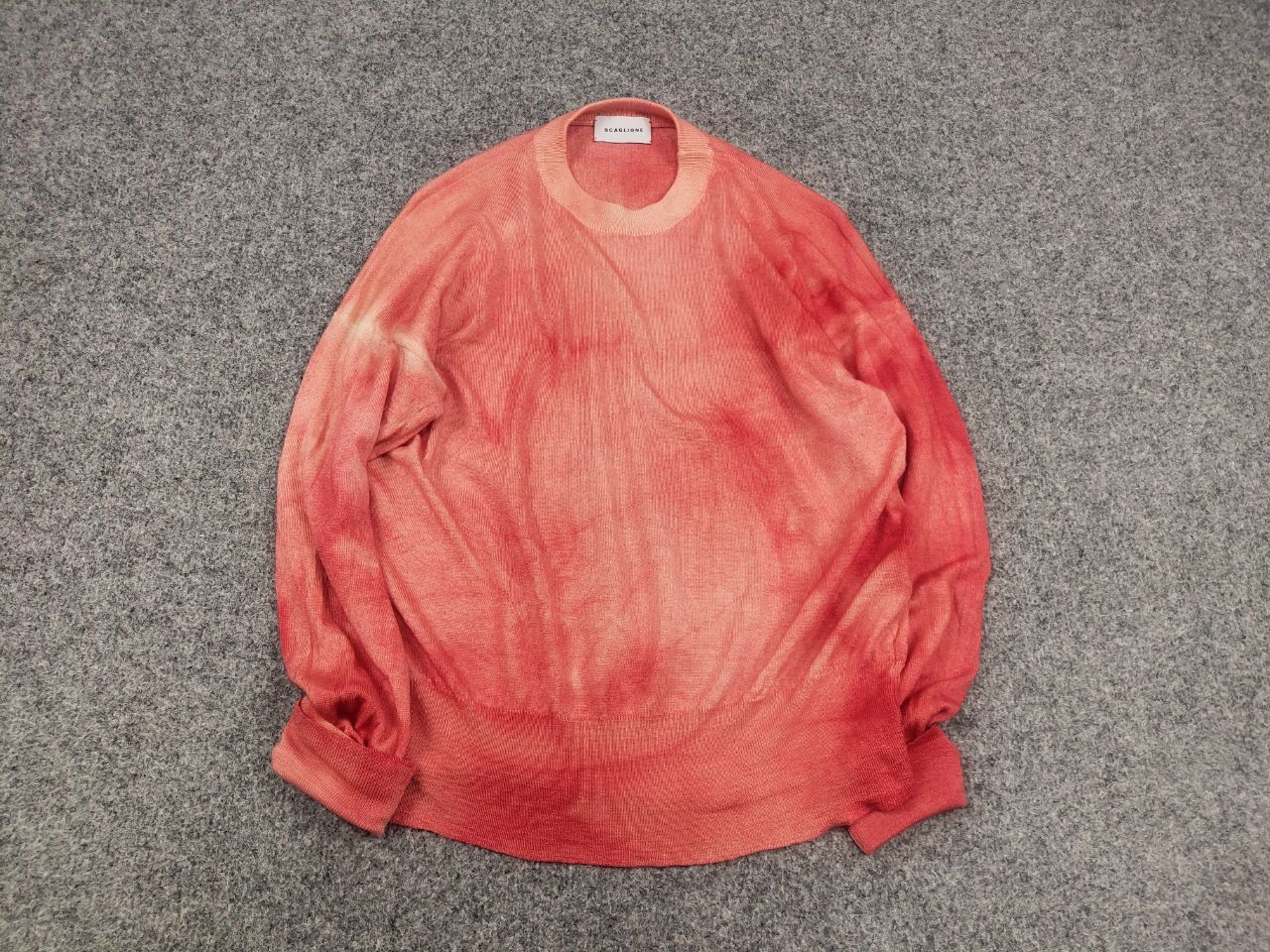 Other Scaglione Design merino x cashmere garment dyed red sweater Size M / US 6-8 / IT 42-44 - 2 Thumbnail