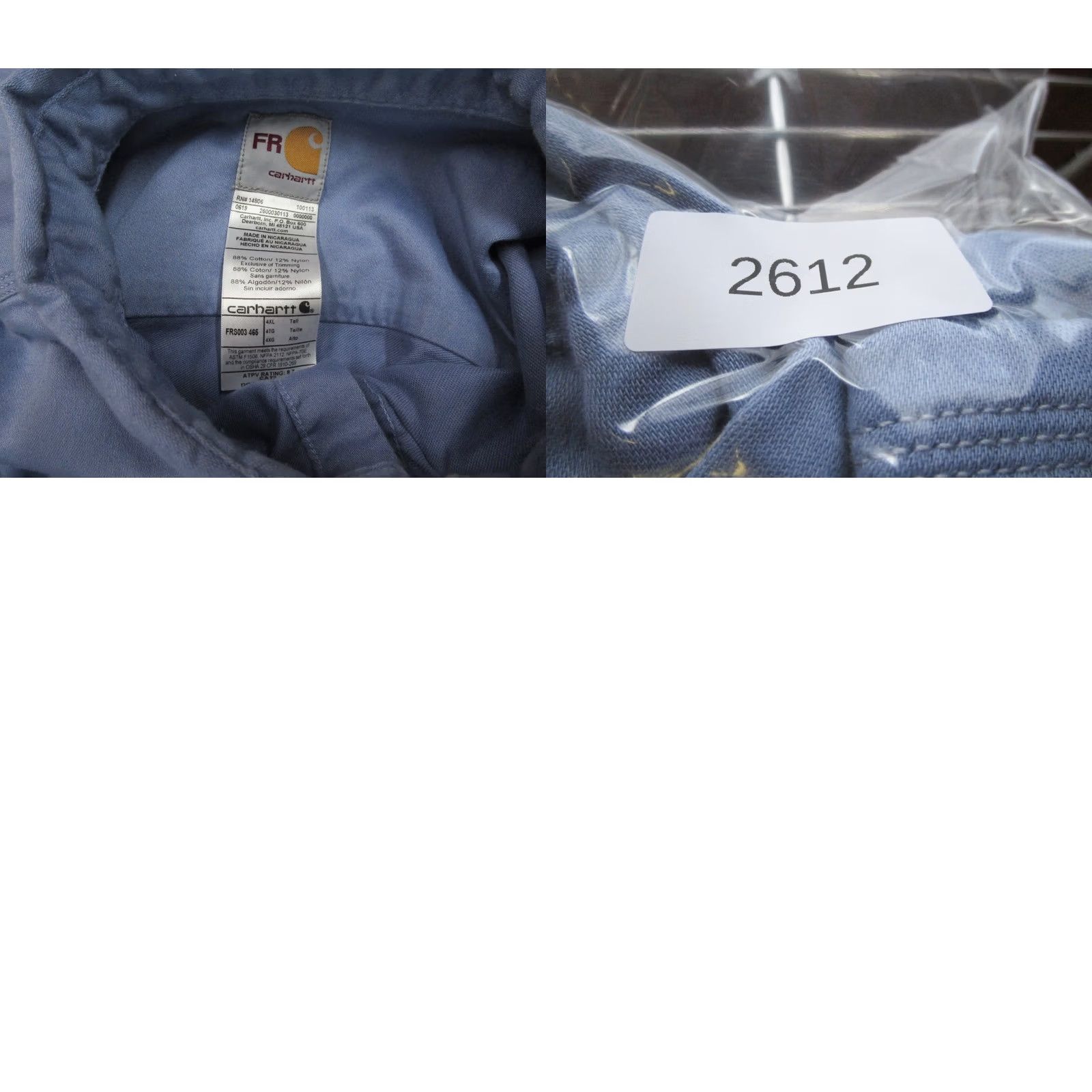 Carhartt Carhartt FR Shirt Men 4XL Blue Long Sleeve Button Up Workwear Shirt Size US XXL / EU 58 / 5 - 8 Thumbnail
