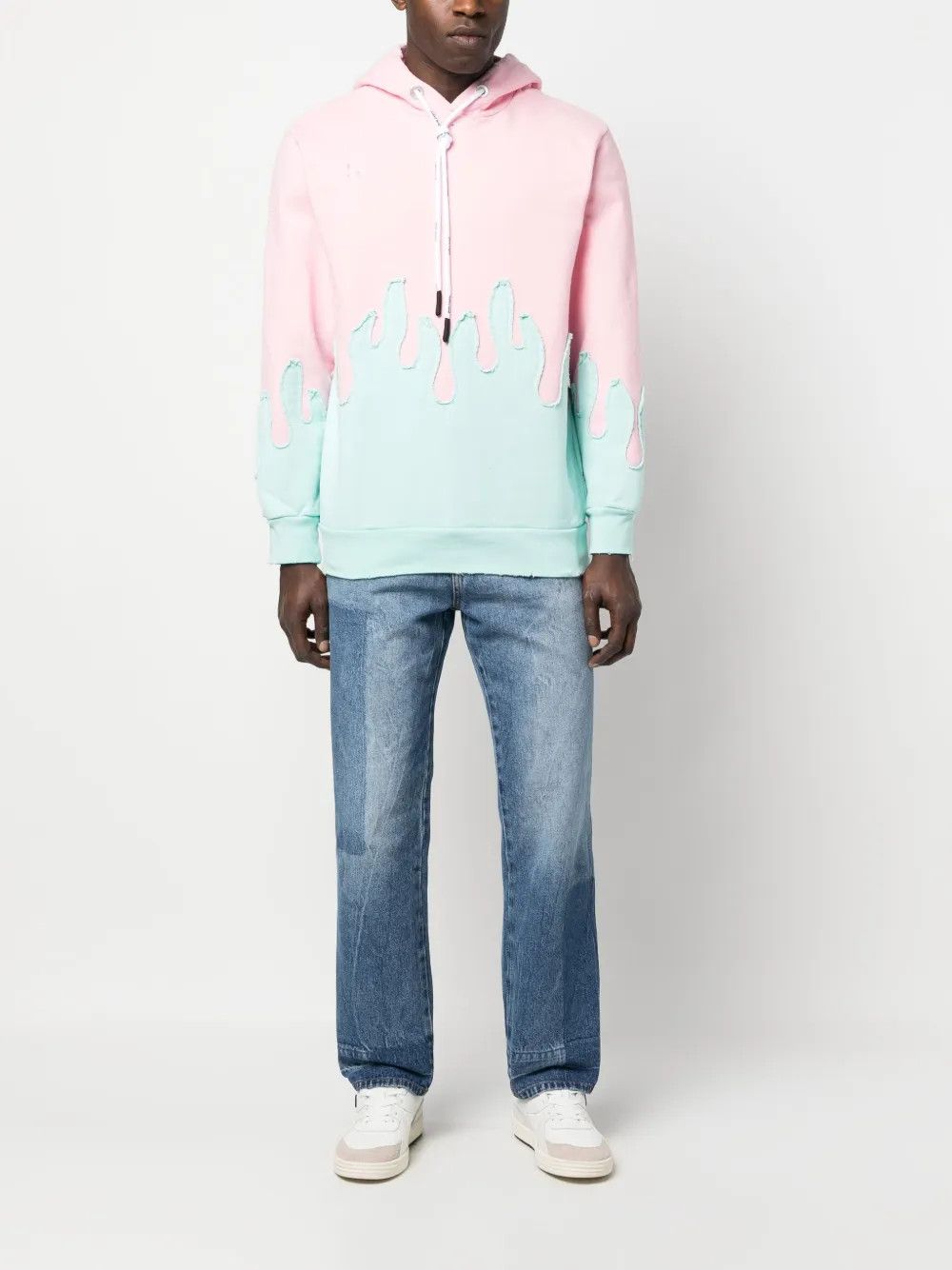 Palm Angels o1y0325 Logo Hoodie in Pink/Blue Size US XL / EU 56 / 4 - 5 Thumbnail