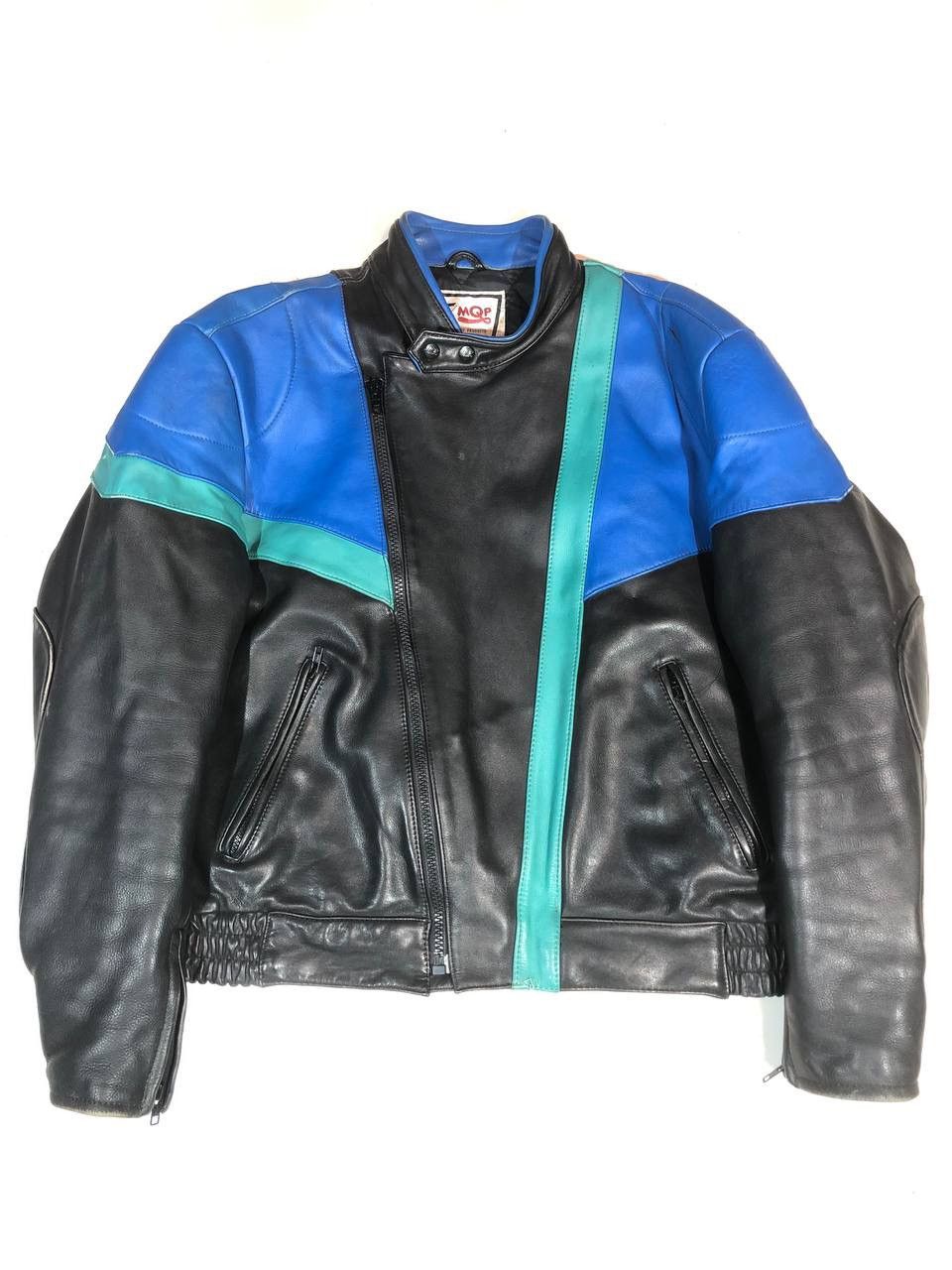 Vintage MQP Racing Moto Avangarde Leather Jacket Vintage Size US XL / EU 56 / 4 - 1 Thumbnail