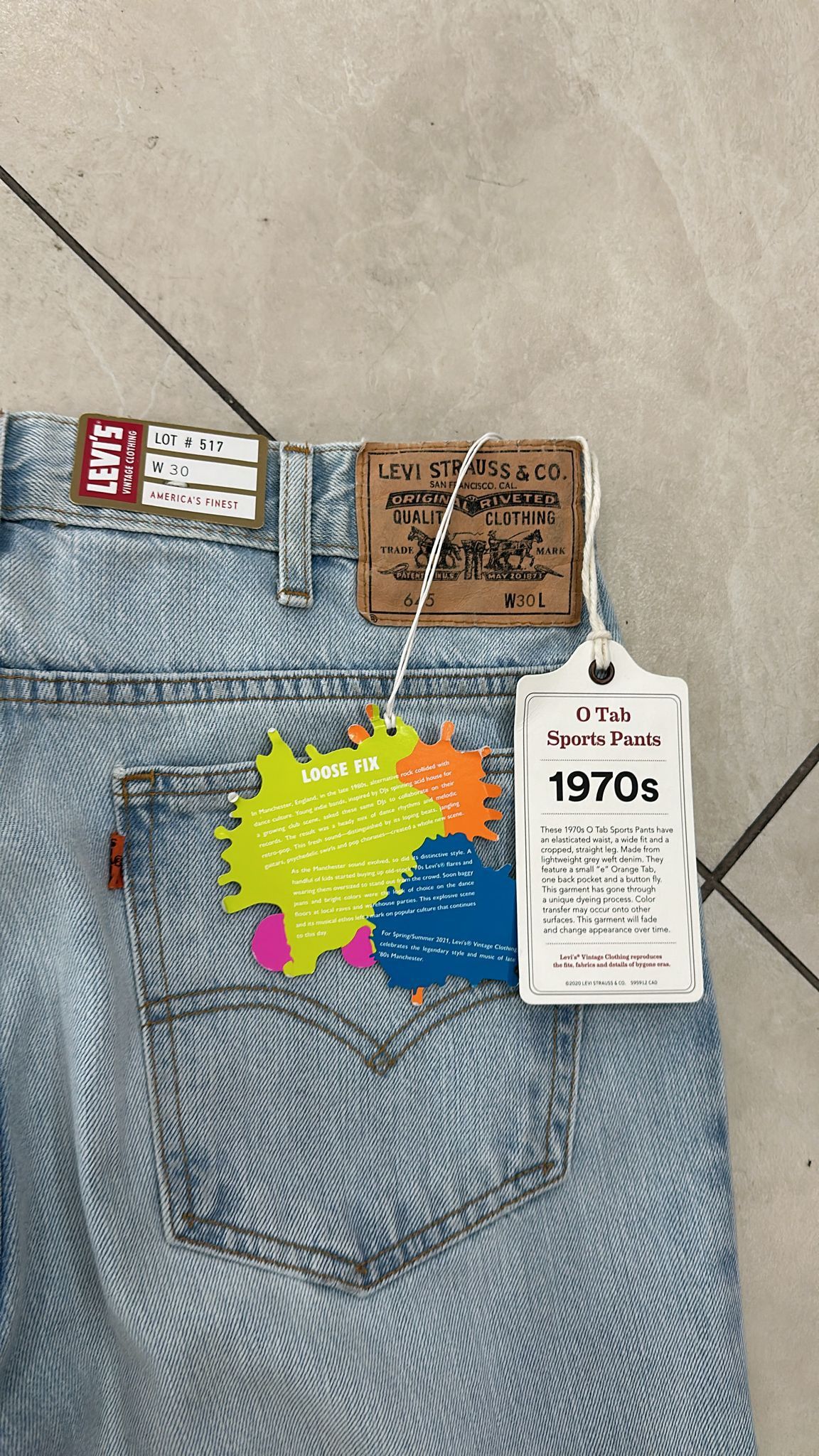 Levi's Vintage Clothing LVC Levi's Vintage Clothing 1970 517 Orange Tab Jean Blue Size US 30 / EU 46 - 4 Thumbnail