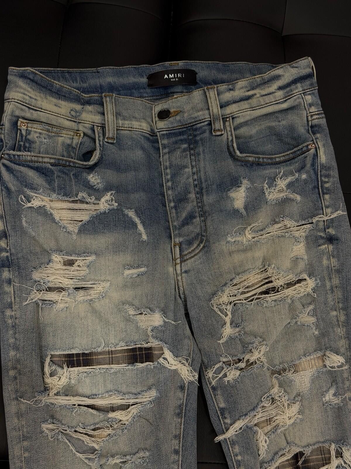 Amiri Size 31 - Amiri Blue Thrasher Jeans 100% Authentic Size US 31 - 8 Thumbnail