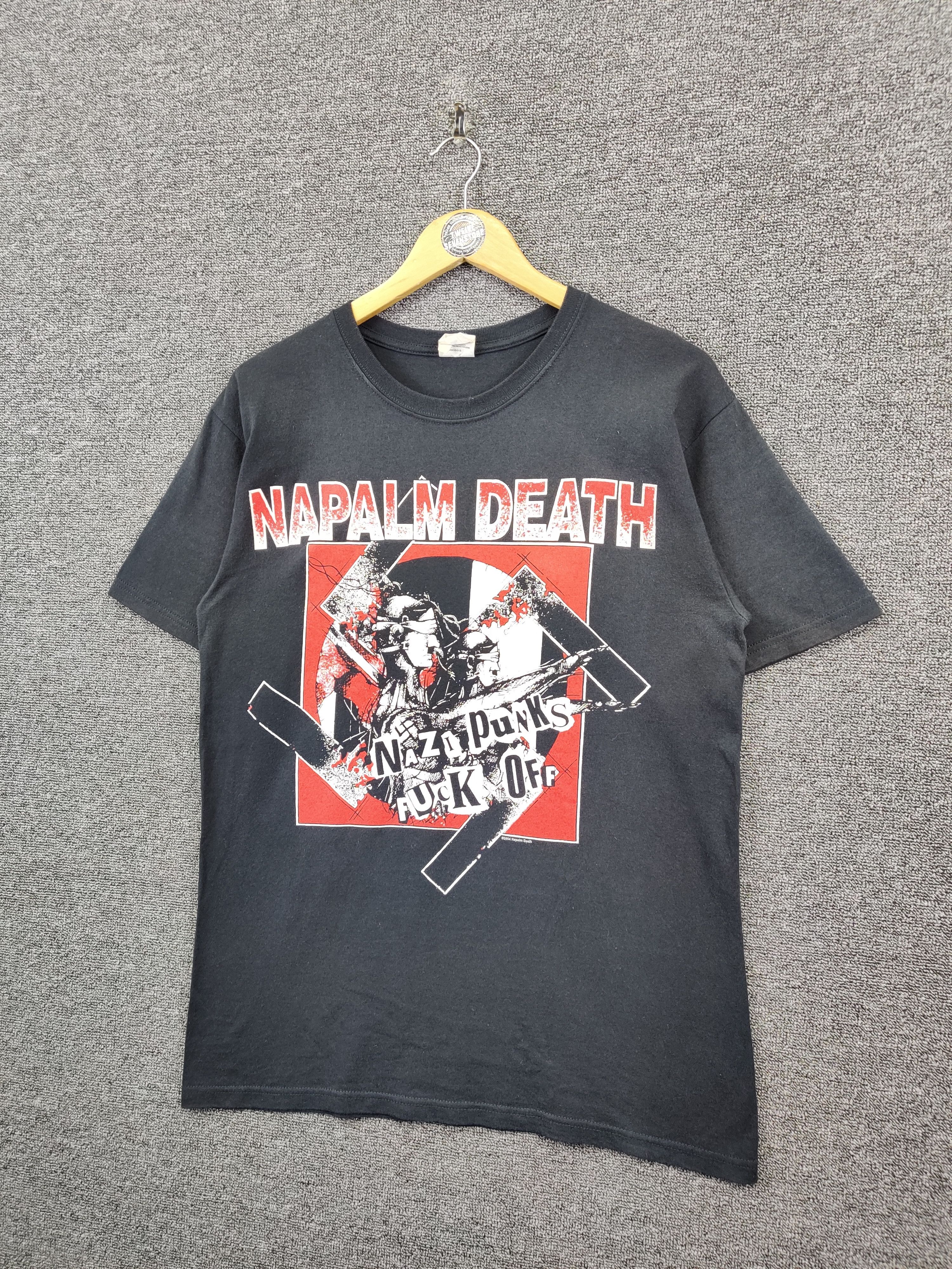 Band Tees Vintage Napalm Death Nazi Punks Fuck Off Tee Tshirt Size US M / EU 48-50 / 2 - 2 Thumbnail