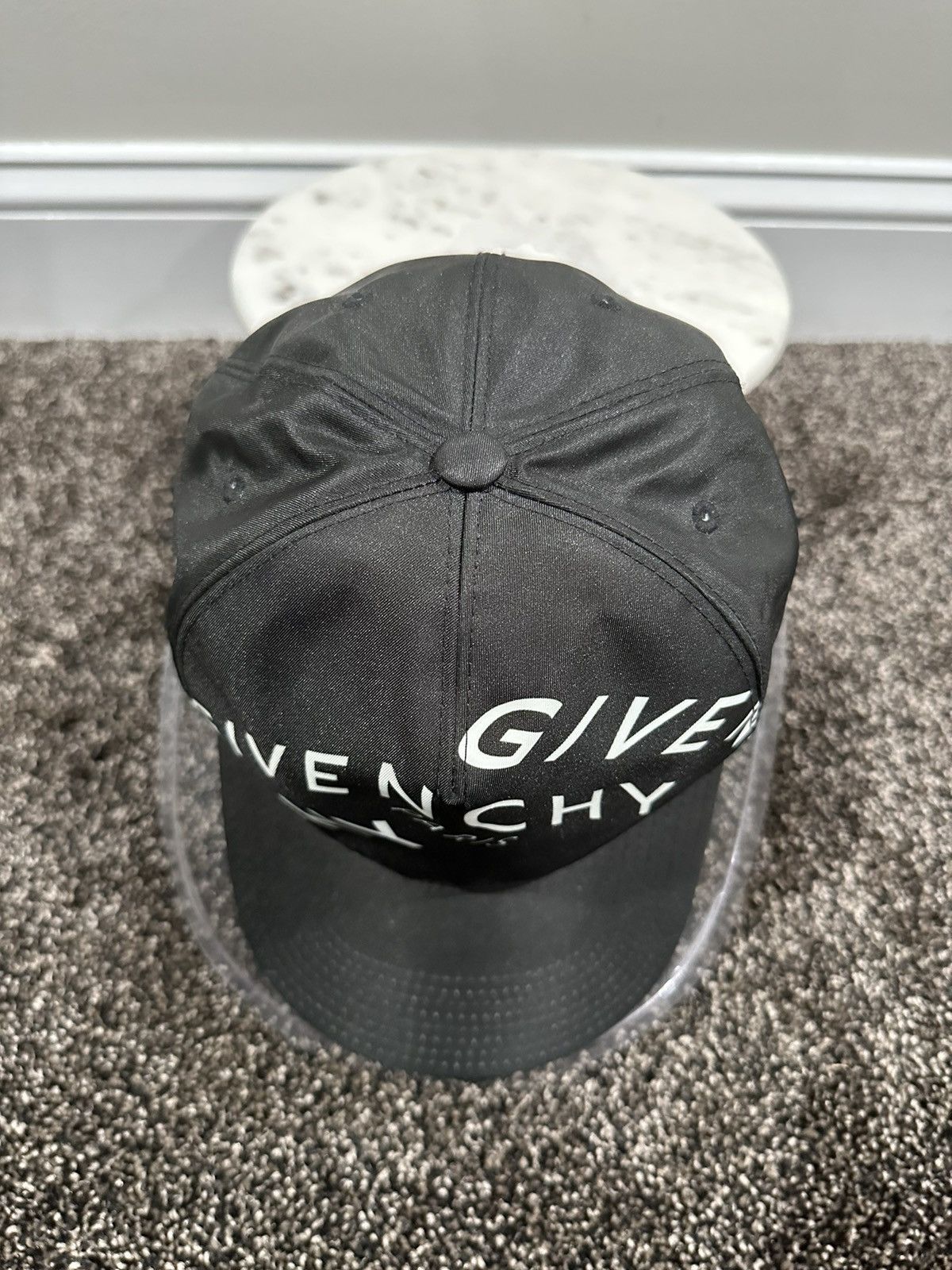 Givenchy Givenchy Black Symmetrical Logo Black Nylon Baseball Hat Size ONE SIZE - 5 Thumbnail