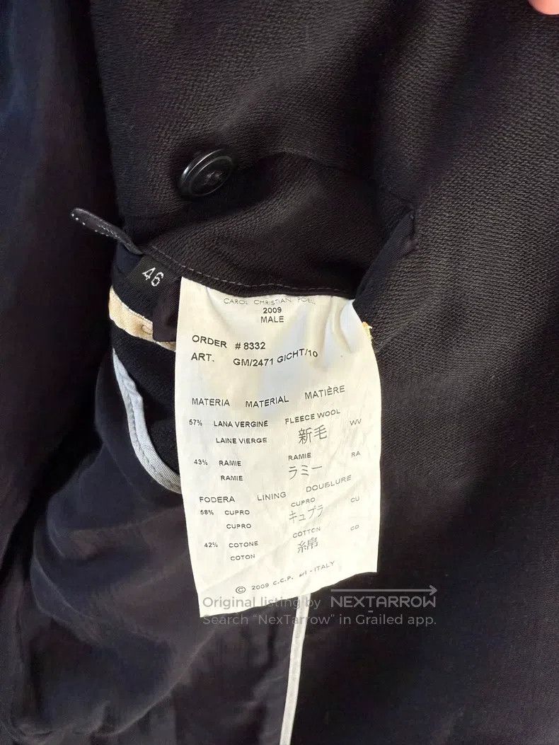 Carol Christian Poell Carol Christian Poell Hidden buckle long jacket Size US S / EU 44-46 / 1 - 5 Thumbnail