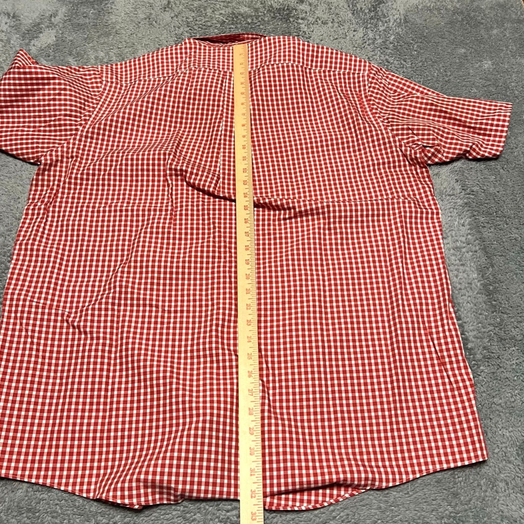Vintage LL Bean Shirt Mens XL Tall Check Plaid Short Sleeve Button Red Mens Big & Tall XLT Shirt Red Size US XL / EU 56 / 4 - 5 Thumbnail