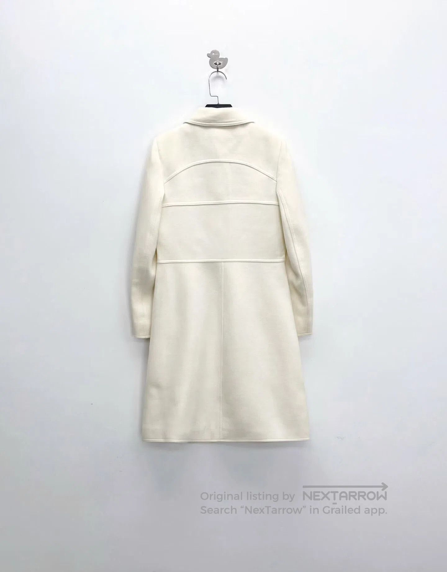Prada Prada Beige Gold Button Wool Coat. Size S / US 4 / IT 40 - 2 Thumbnail