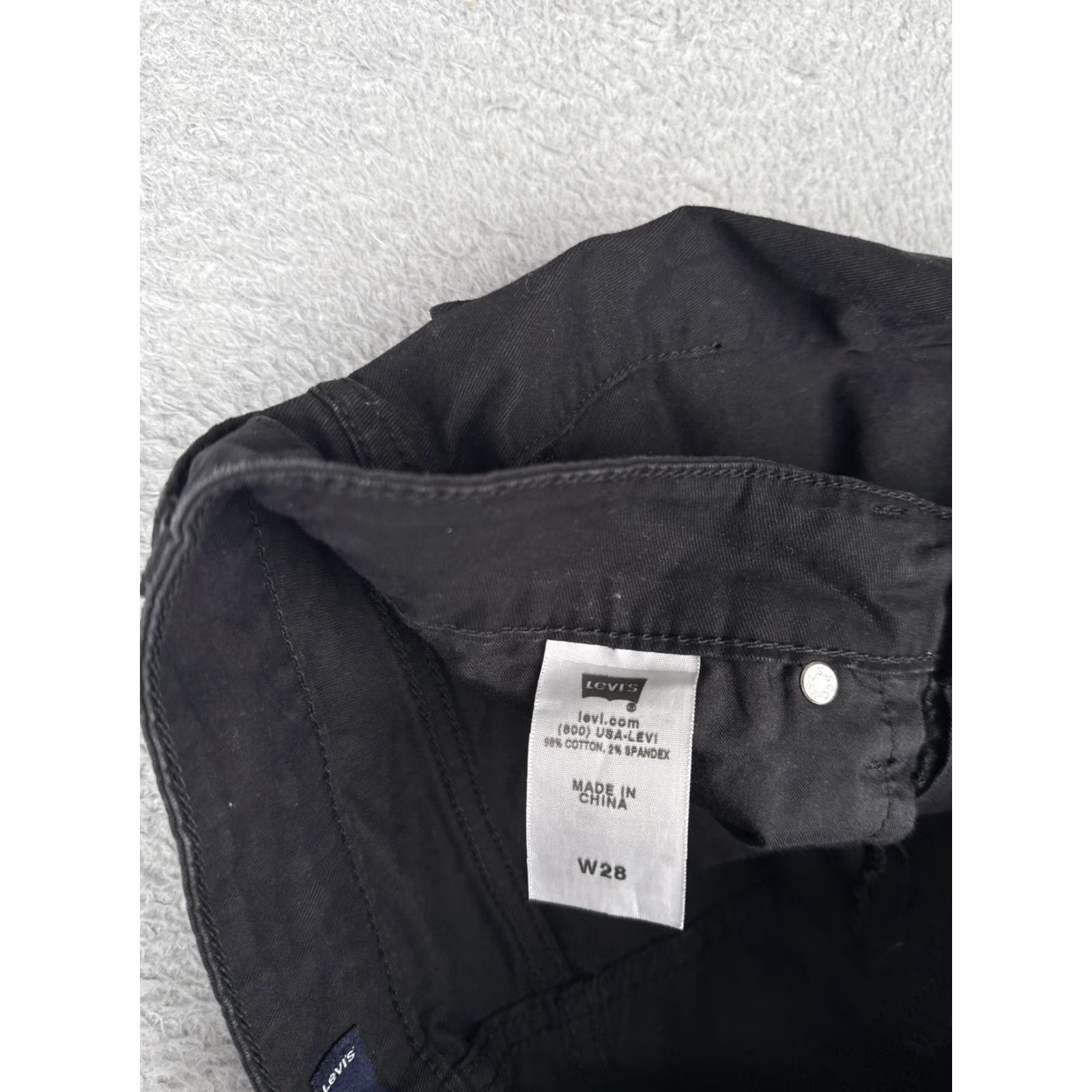 Levi's Levis 535 Legging Jeans Womens 28 Black Low Rise Stretch Denim Jegging 28x28 Size 28" / US 6 / IT 42 - 7 Thumbnail