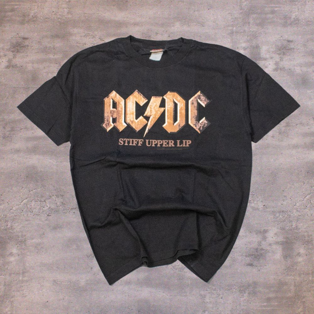 Band Tees Y2K AC/DC Stiffer Upper Lip Bon Scott Crazy Black T-Shirt Size US L / EU 52-54 / 3 - 2 Thumbnail