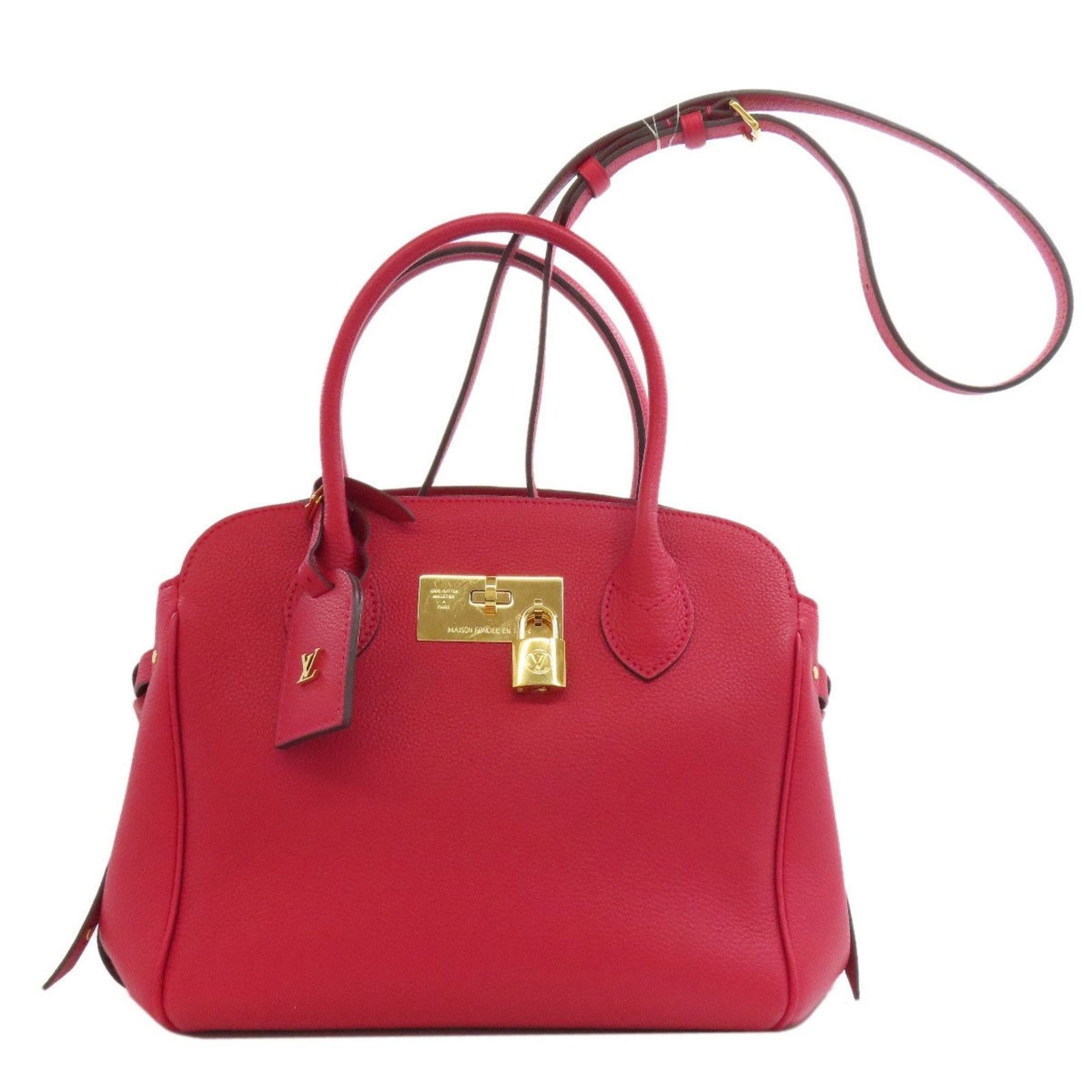 Louis Vuitton Lockme II Handbag Red Calf Leather