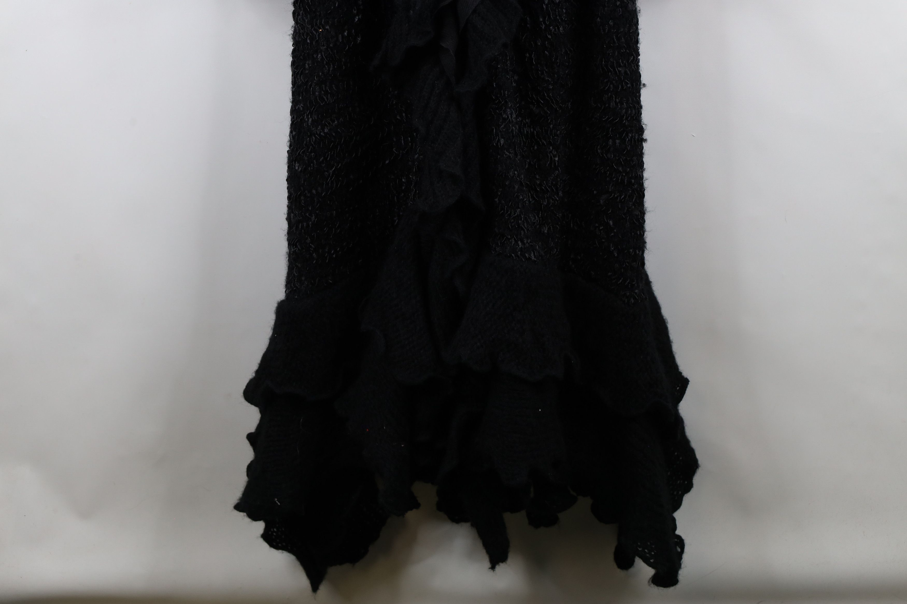Vintage Vintage 90s Goth Ruffled Toggle Button Full Length Sweater Size XL / US 12-14 / IT 48-50 - 5 Thumbnail