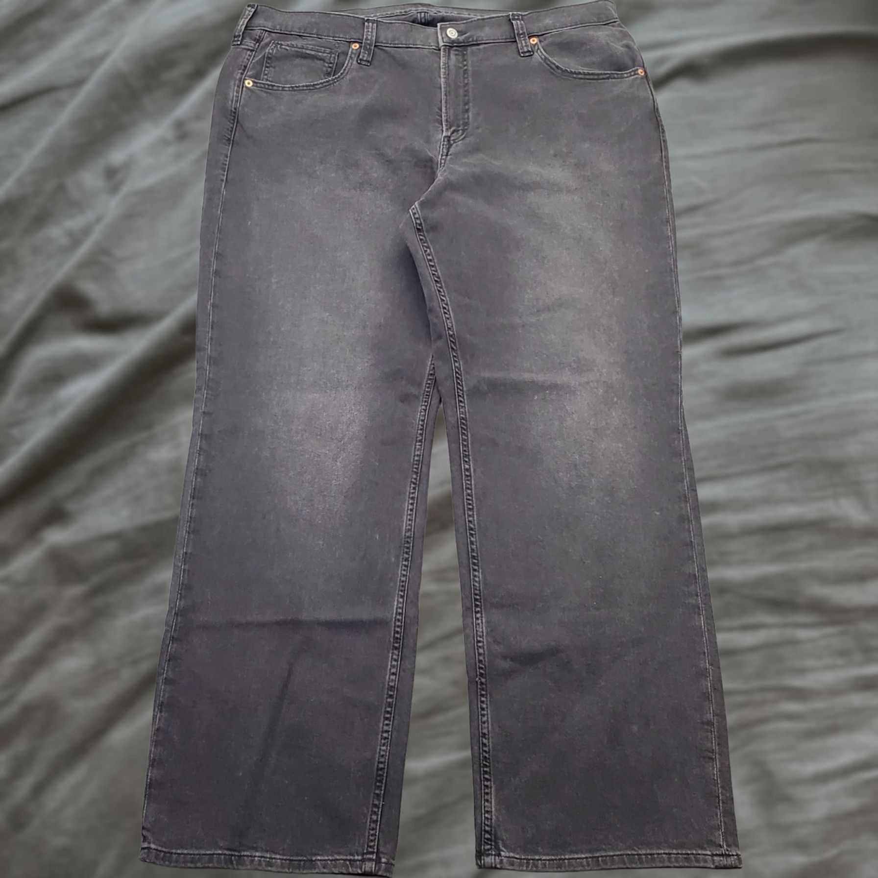 Gap Gap Jeans Womens 18R Black Denim Stretch '90s Loose Fit Boho Mid-Rise Wide Leg Jeans Women 18 Regular Black Wide-Leg 90s Size 40" / US 18 - 1 Thumbnail