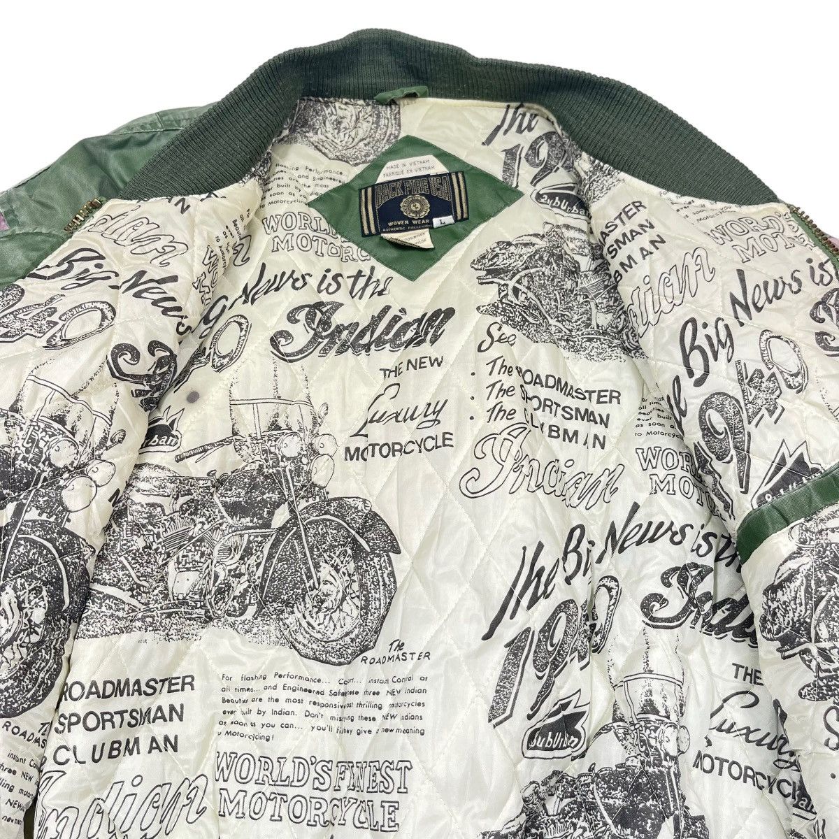Vintage Vintage 1980s Backfire Embroidered Back Hit Nylon Bomber Size US L / EU 52-54 / 3 - 9 Thumbnail