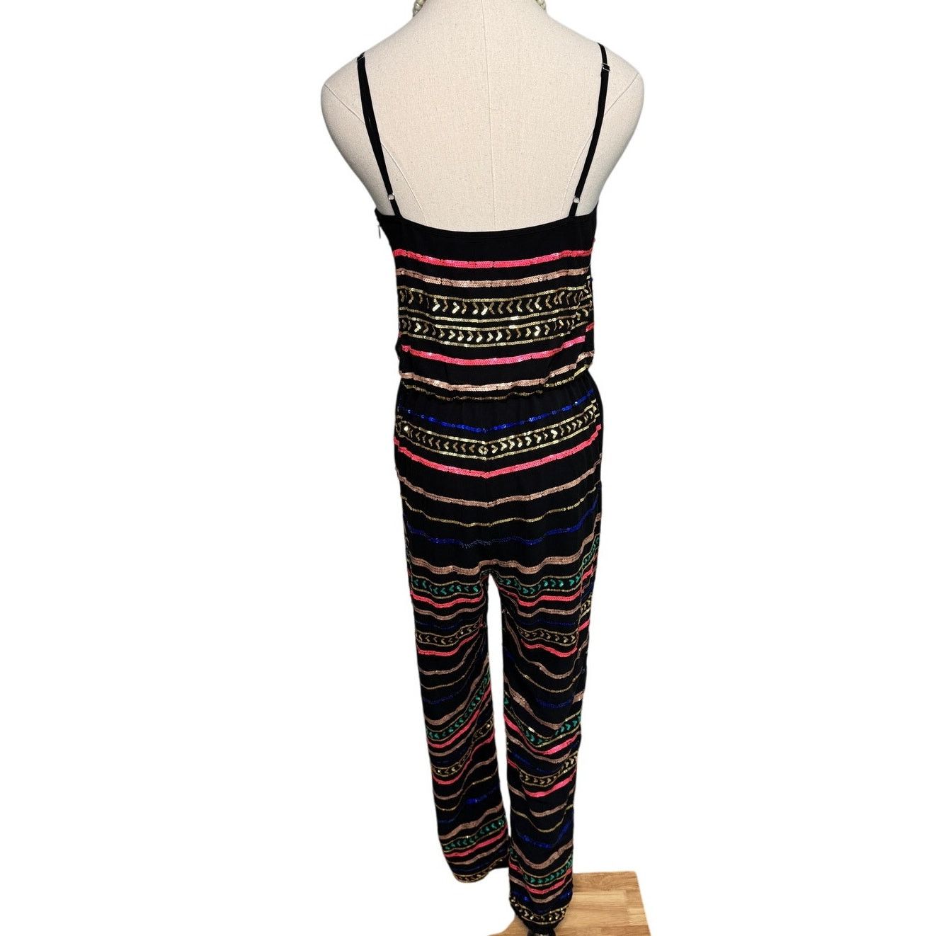Mara Hoffman Mara Hoffman Sequin Striped Jumpsuit black size XS Size 26" / US 2 / IT 38 - 10 Thumbnail