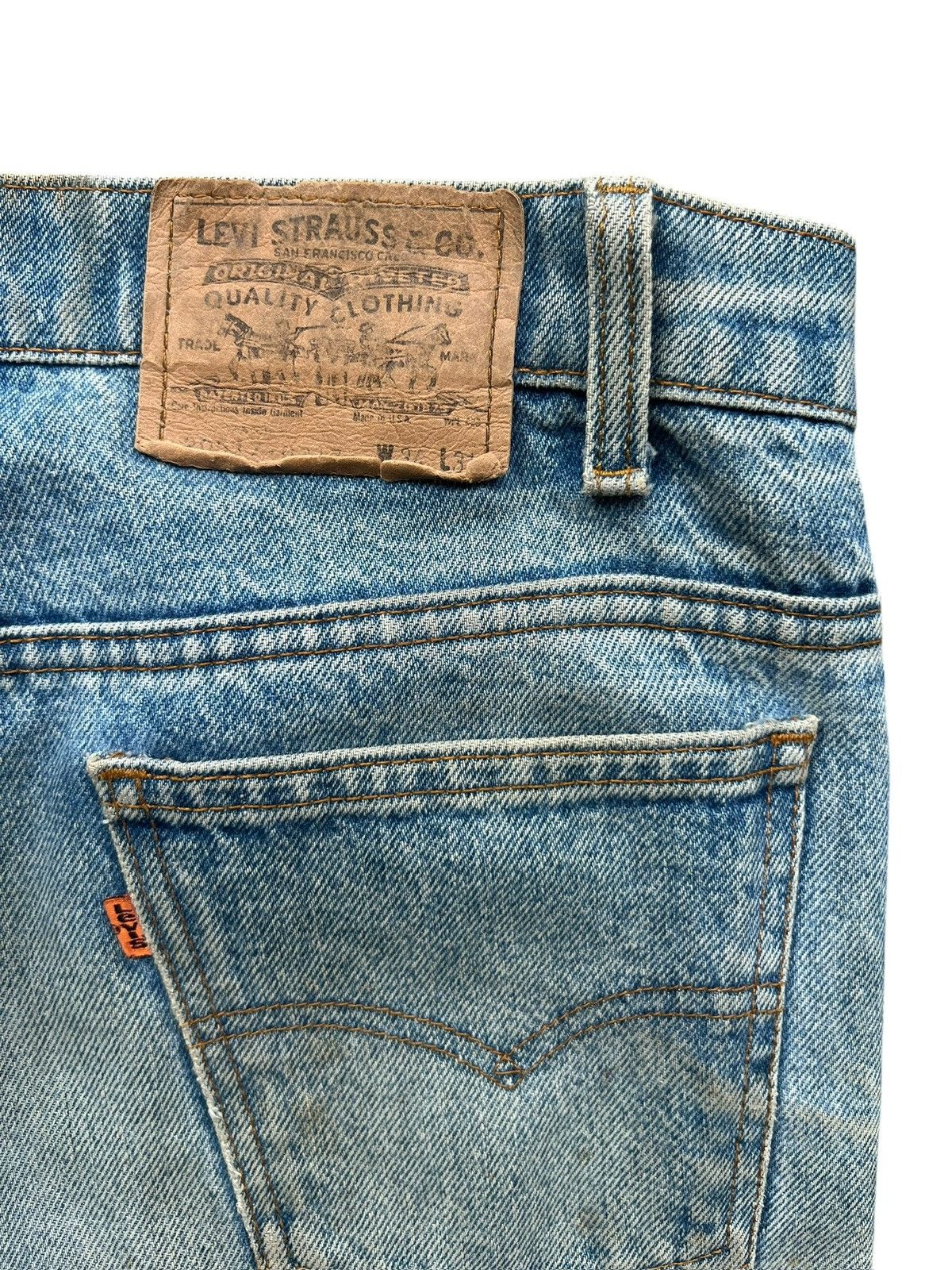 Levi's Vintage 80s Levi’s Orange Tab Distressed Denim Jeans 33x30.5 Size US 33 - 10 Thumbnail
