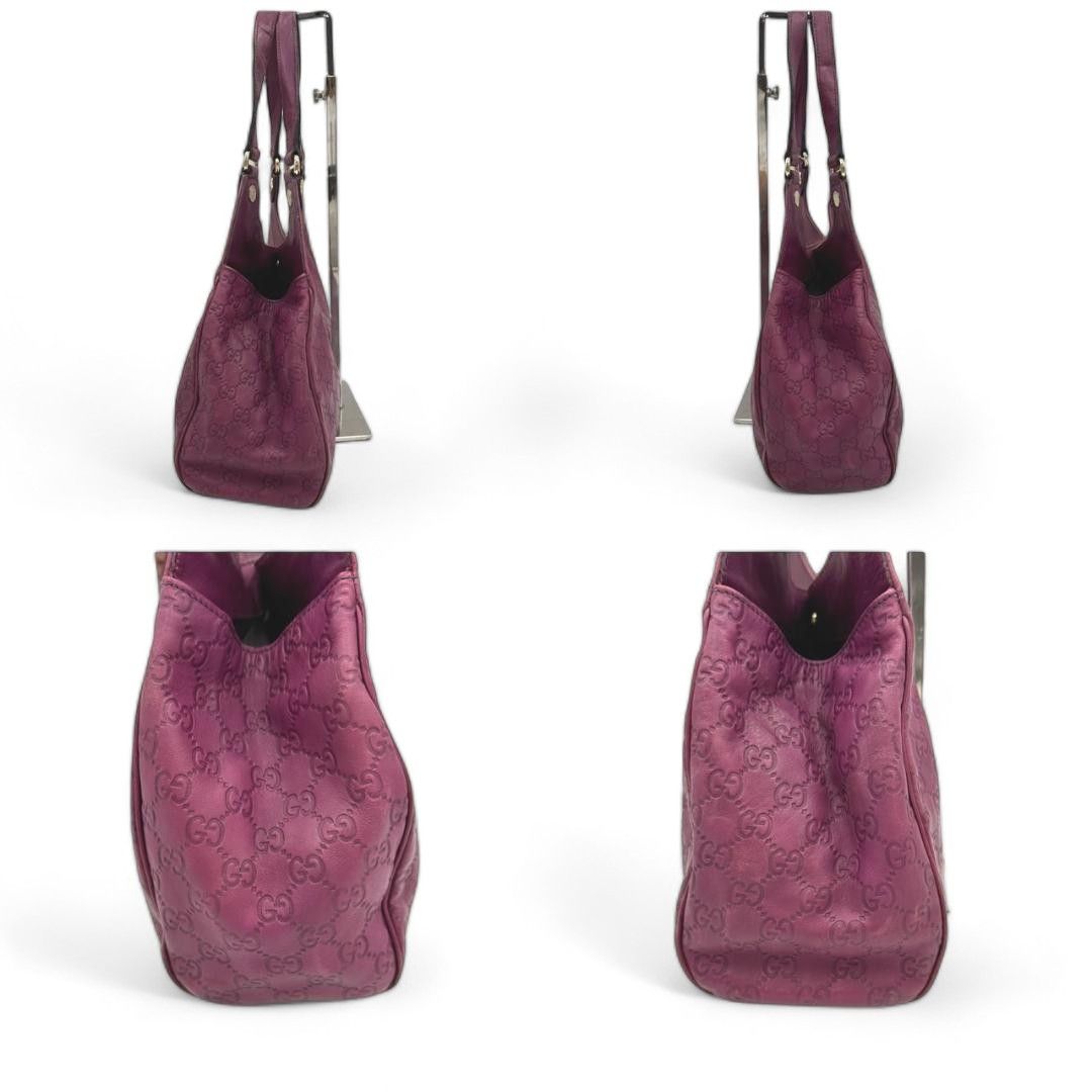 Gucci Gucci - shoulder bag purple bodeaux GG pattern patent Size ONE SIZE - 8 Thumbnail