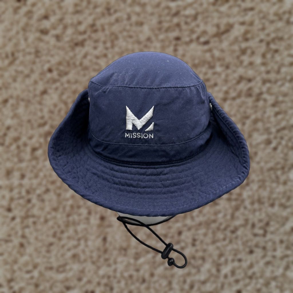 Commission Mission Hat Adult One Size Blue Polyester Spandex Camouflage Bucket Hat Hike Camp Travel Casual Workwear Men Mens Size ONE SIZE - 1 Thumbnail