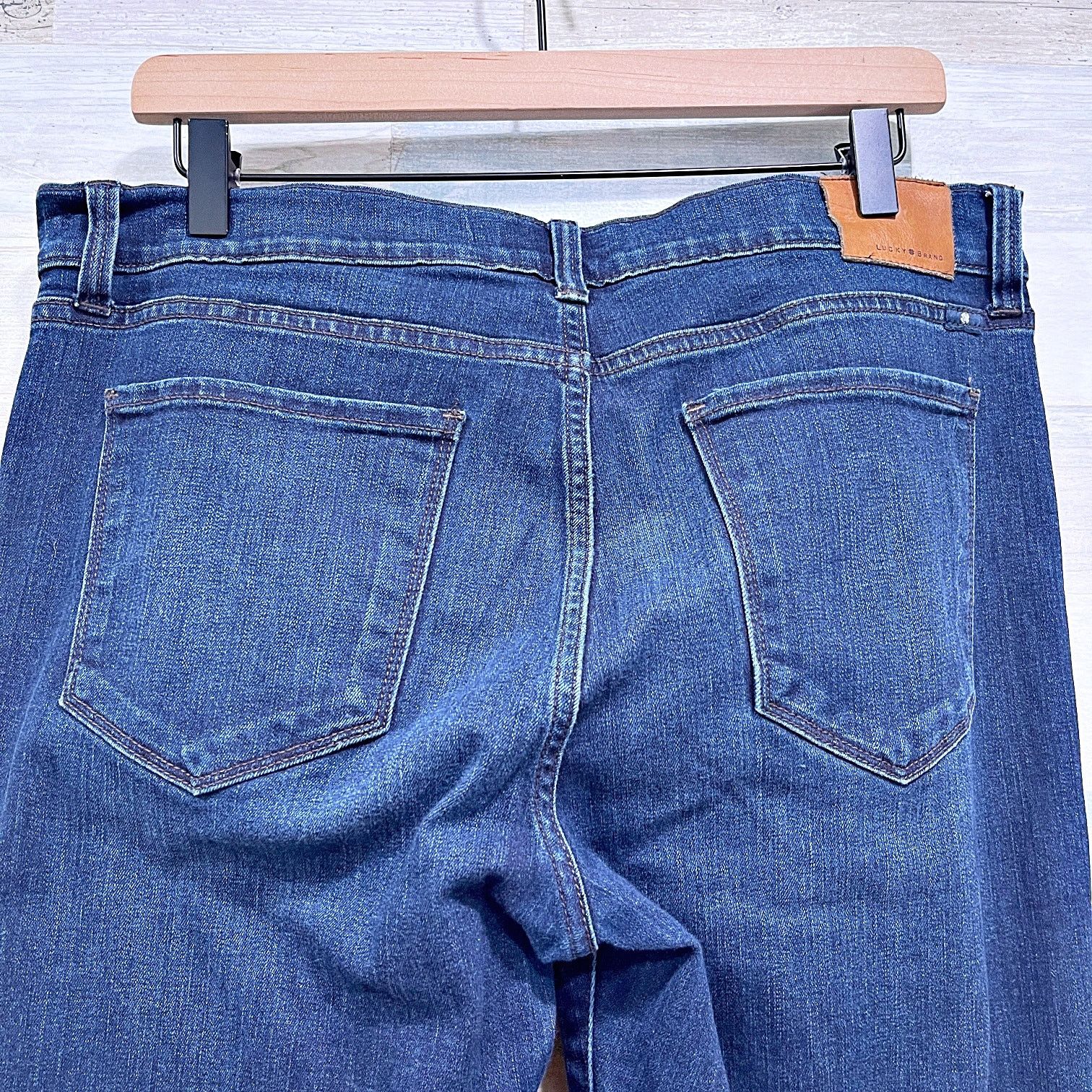 Lucky Brand Lucky Brand Brook Boot Cut Jeans Blue Dark Wash Womens 14 32 Size 36" / US 14 / IT 50 - 5 Thumbnail