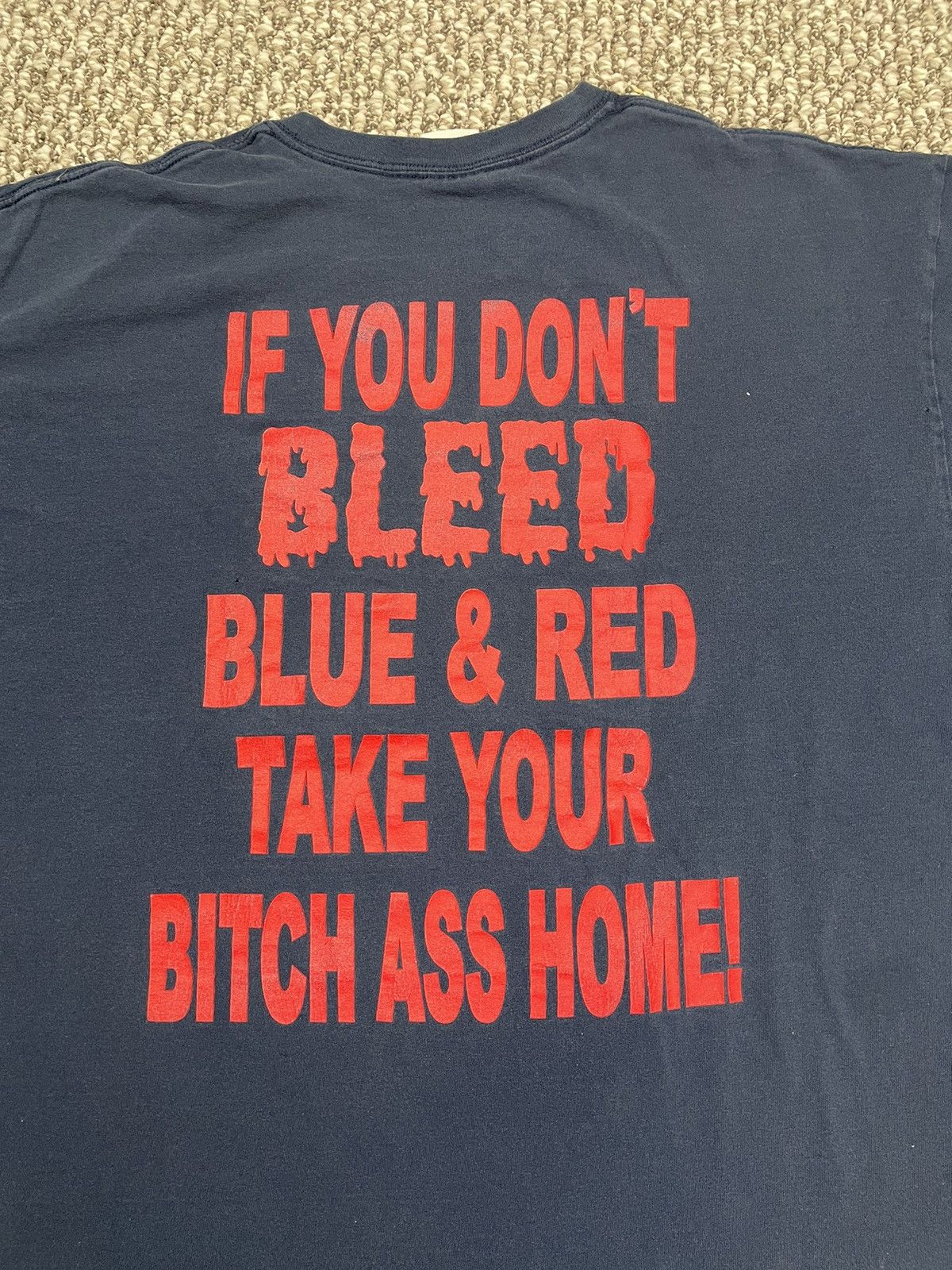 Vintage Vintage Buffalo Fuckin New York Sports Promo Bleed Blue Red Size US XL / EU 56 / 4 - 9 Thumbnail